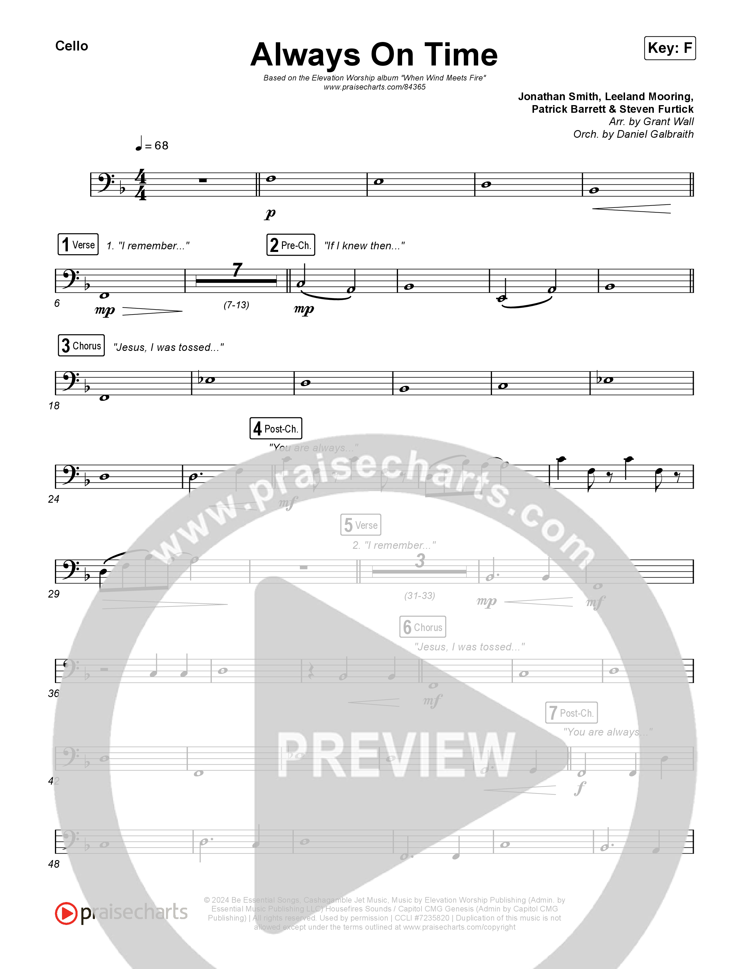 Always On Time Cello (Elevation Worship / Bella Cordero)