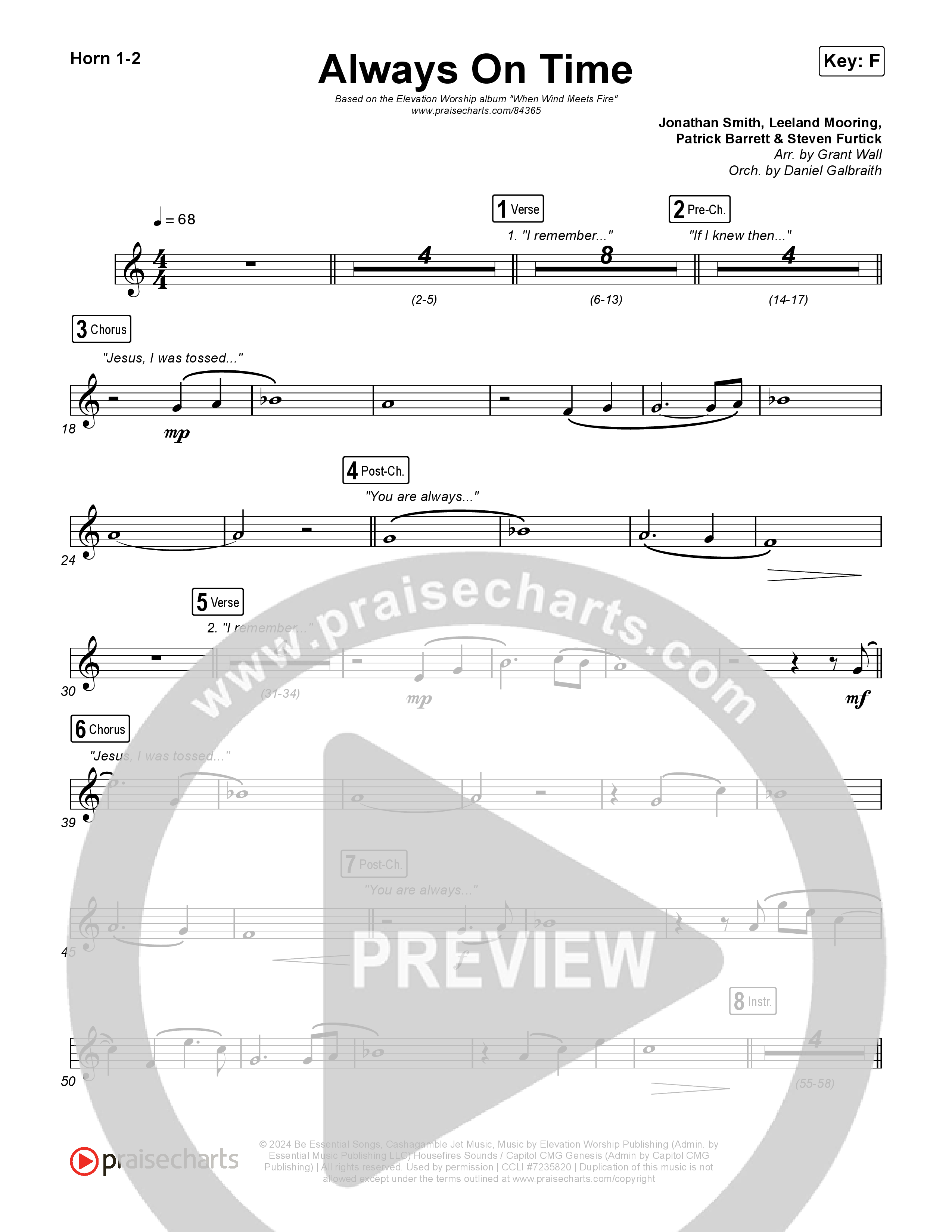 Always On Time French Horn 1,2 (Elevation Worship / Bella Cordero)