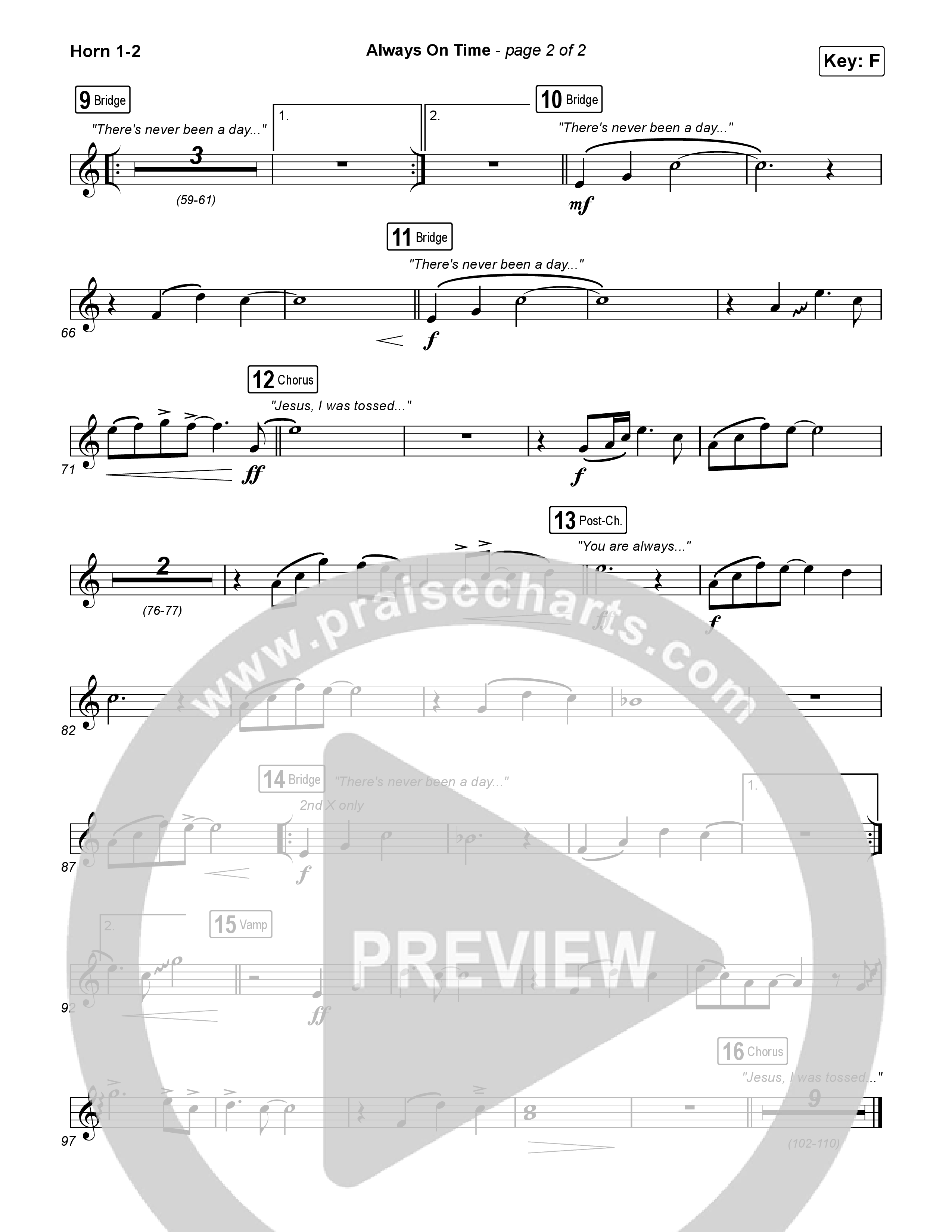 Always On Time French Horn 1,2 (Elevation Worship / Bella Cordero)