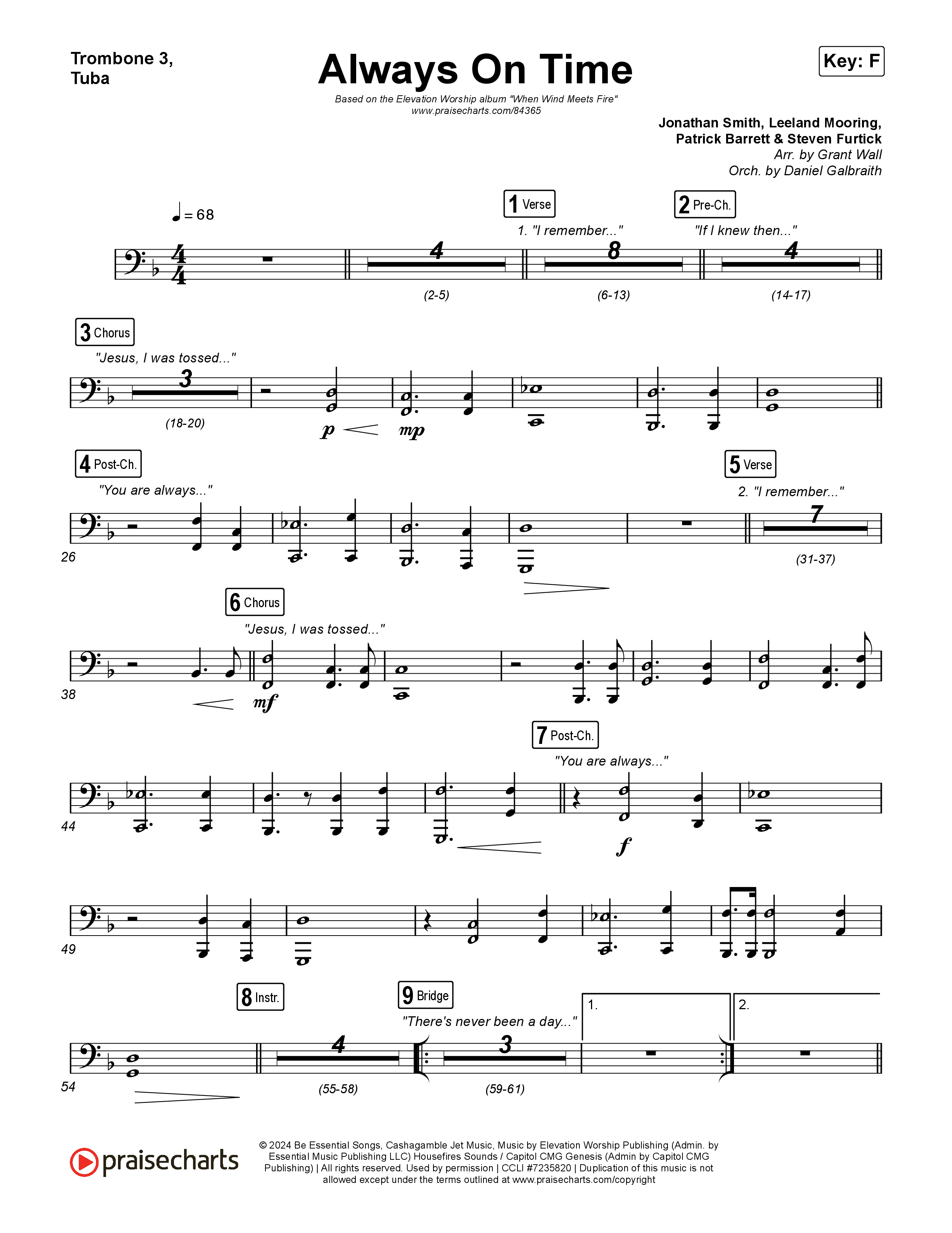 Always On Time Trombone 3/Tuba (Elevation Worship / Bella Cordero)