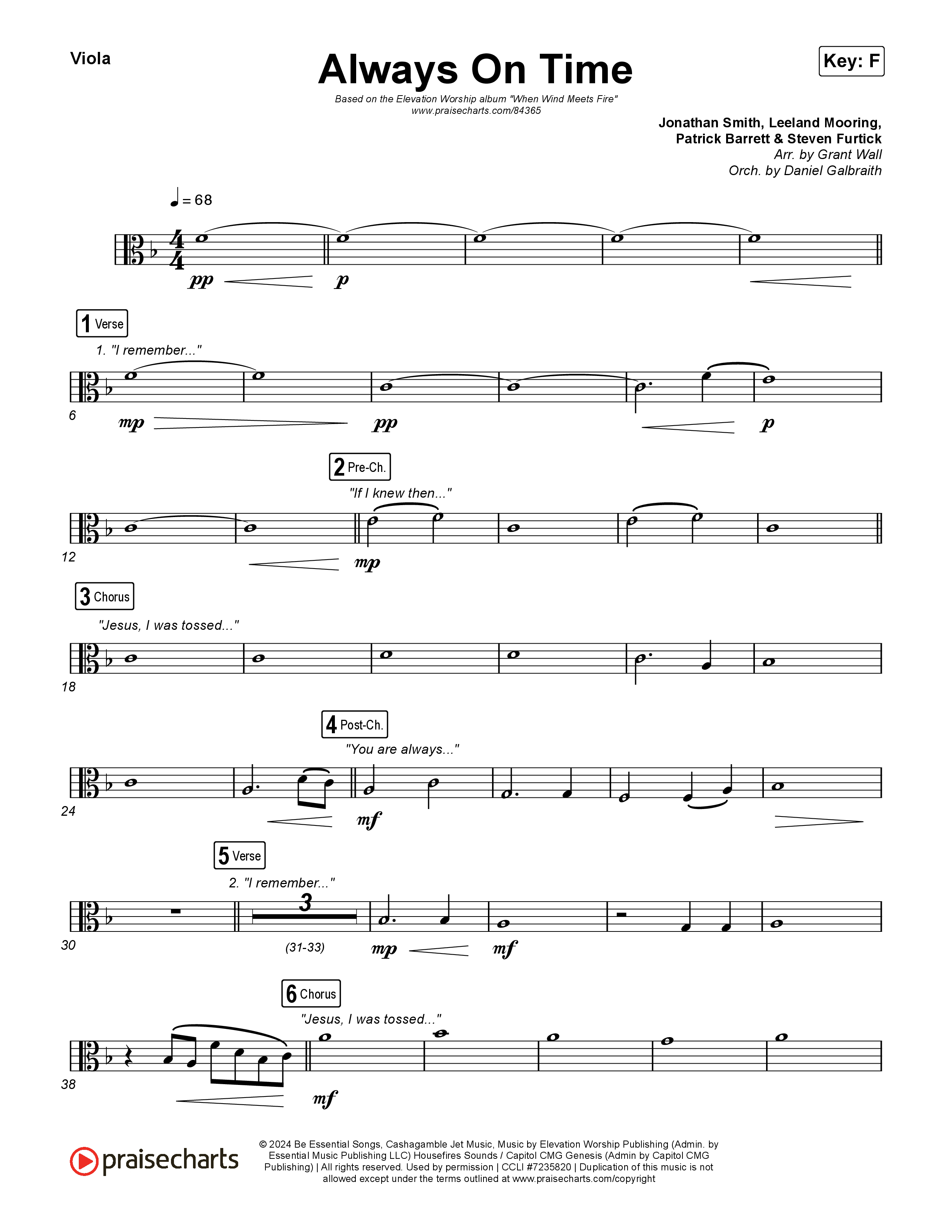 Always On Time Viola (Elevation Worship / Bella Cordero)