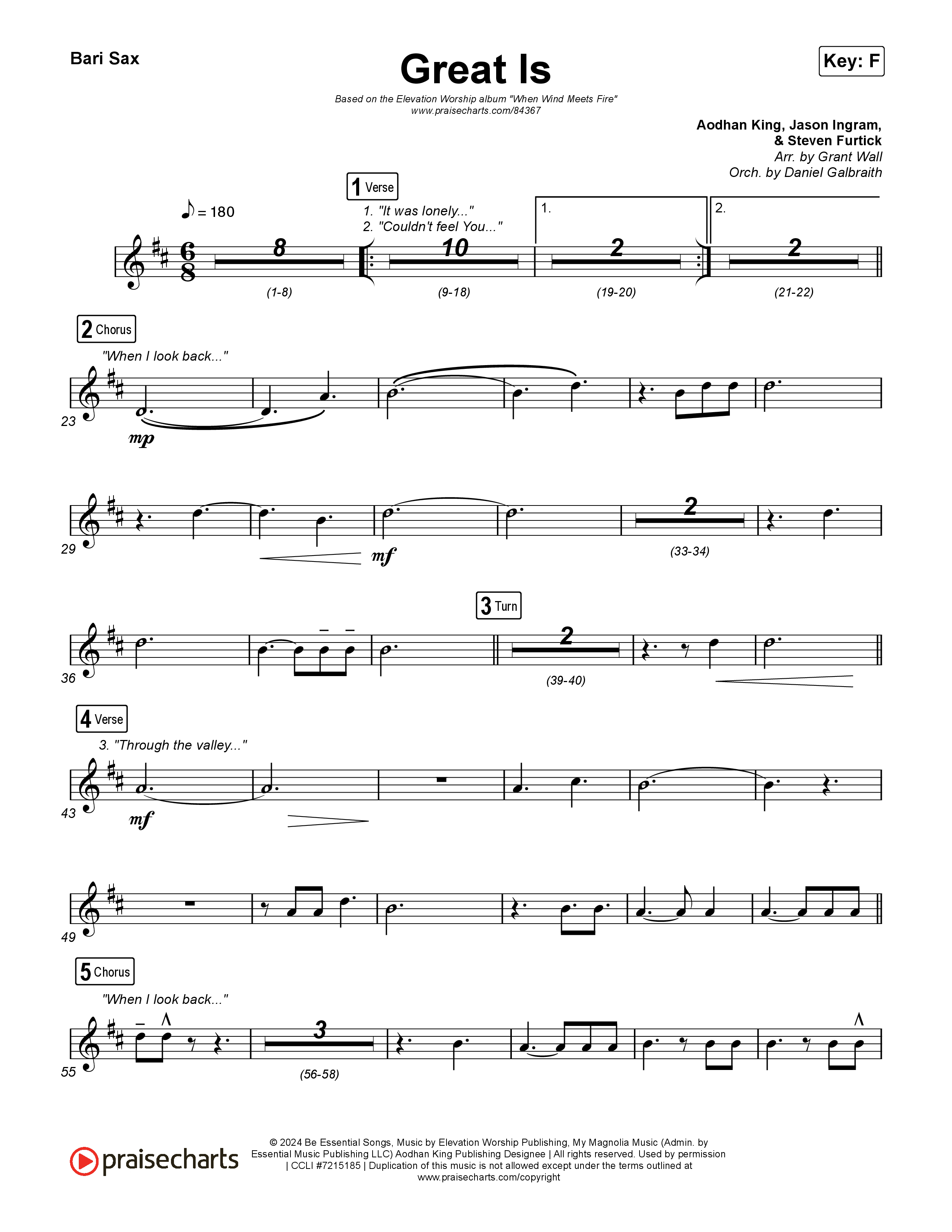 Great Is Bari Sax (Elevation Worship / Jenna Barrientes)