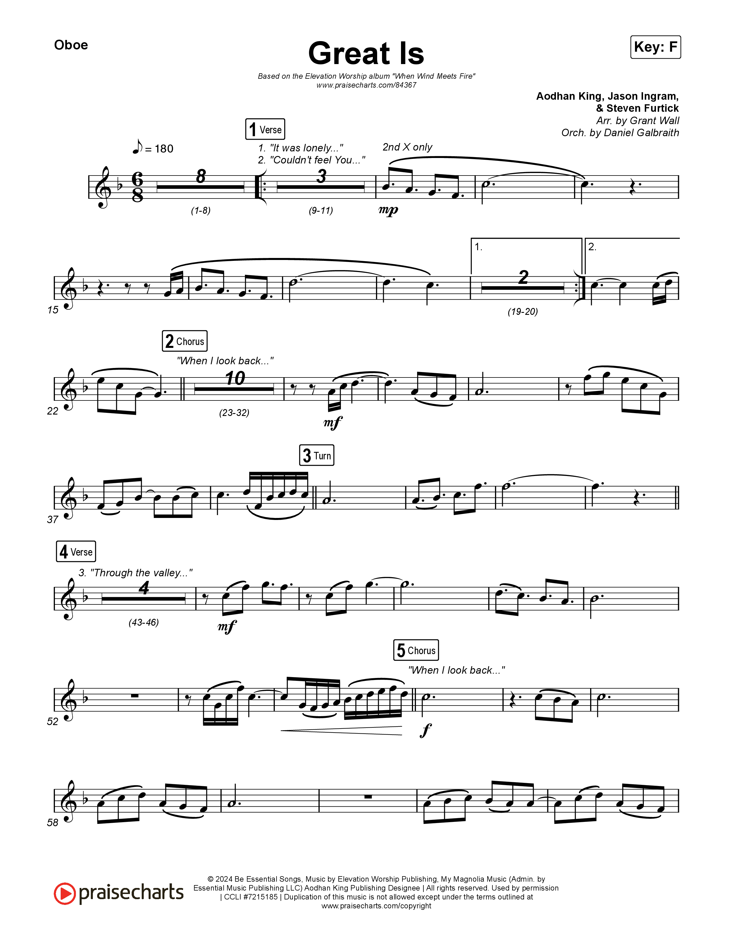 Great Is Oboe (Elevation Worship / Jenna Barrientes)