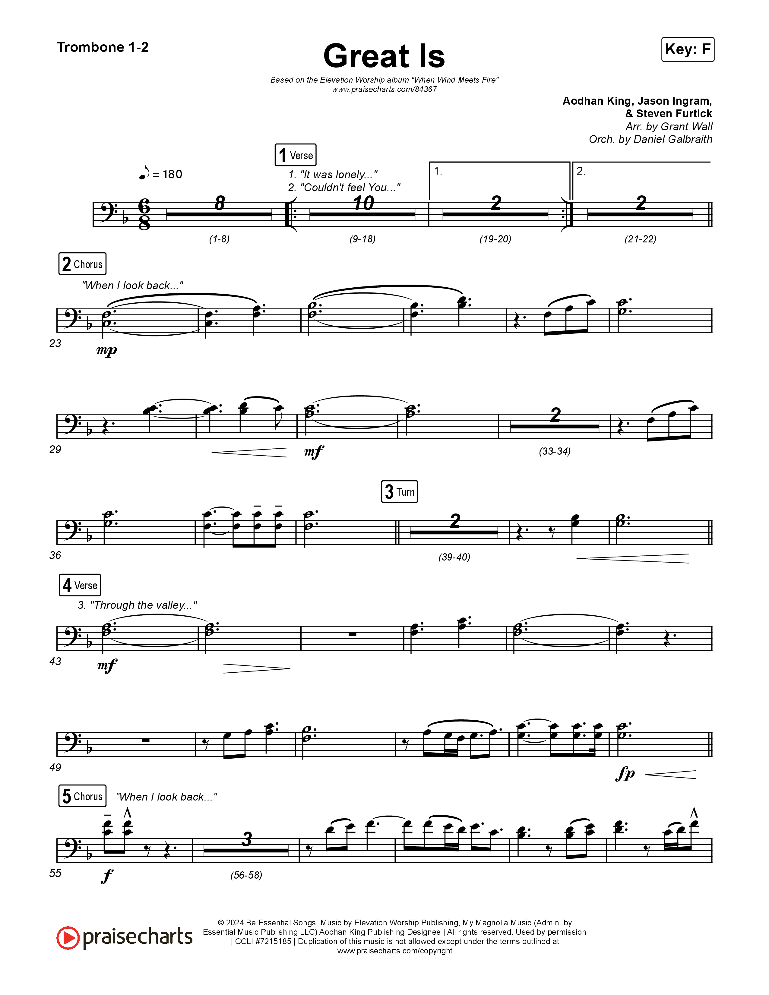 Great Is Trombone 1,2 (Elevation Worship / Jenna Barrientes)