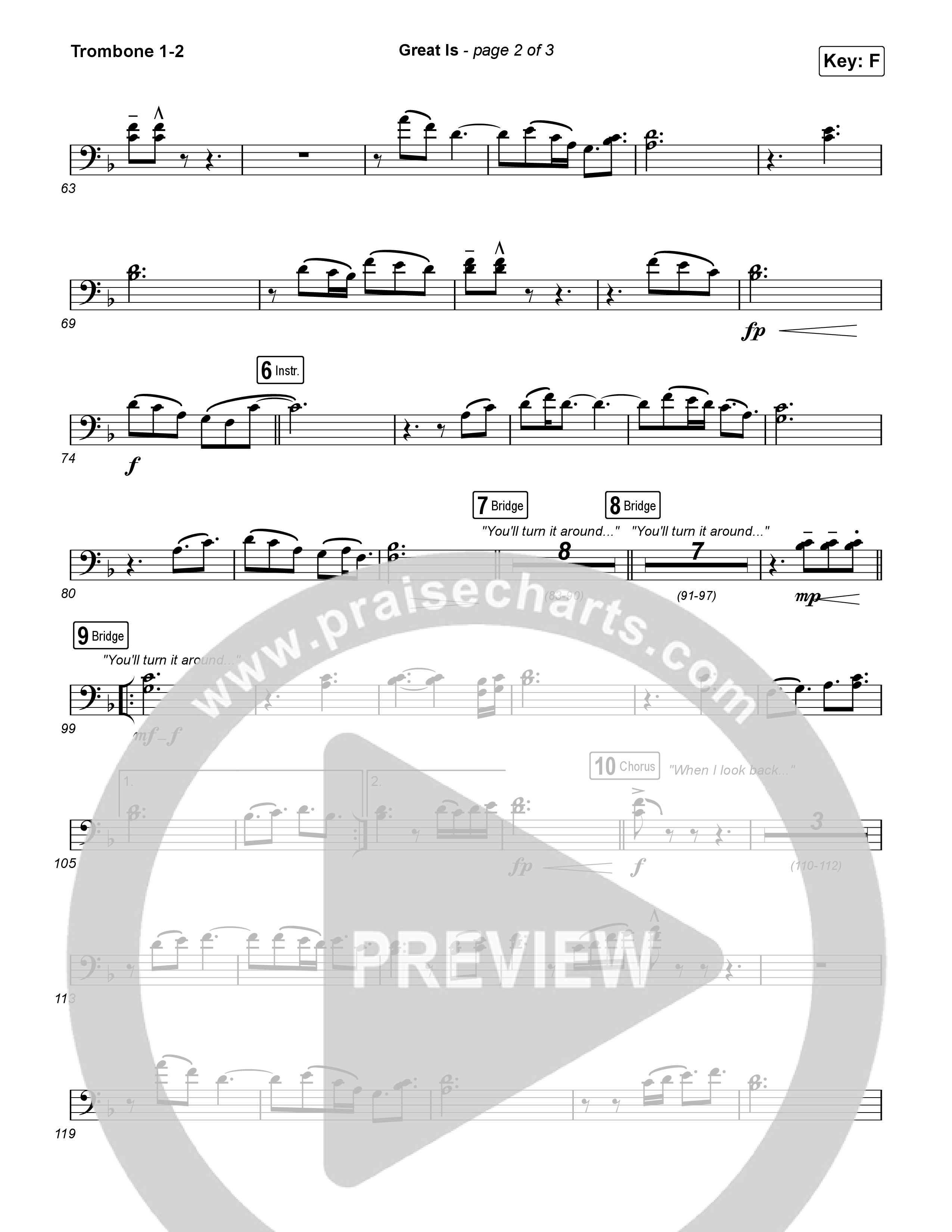 Great Is Trombone 1,2 (Elevation Worship / Jenna Barrientes)