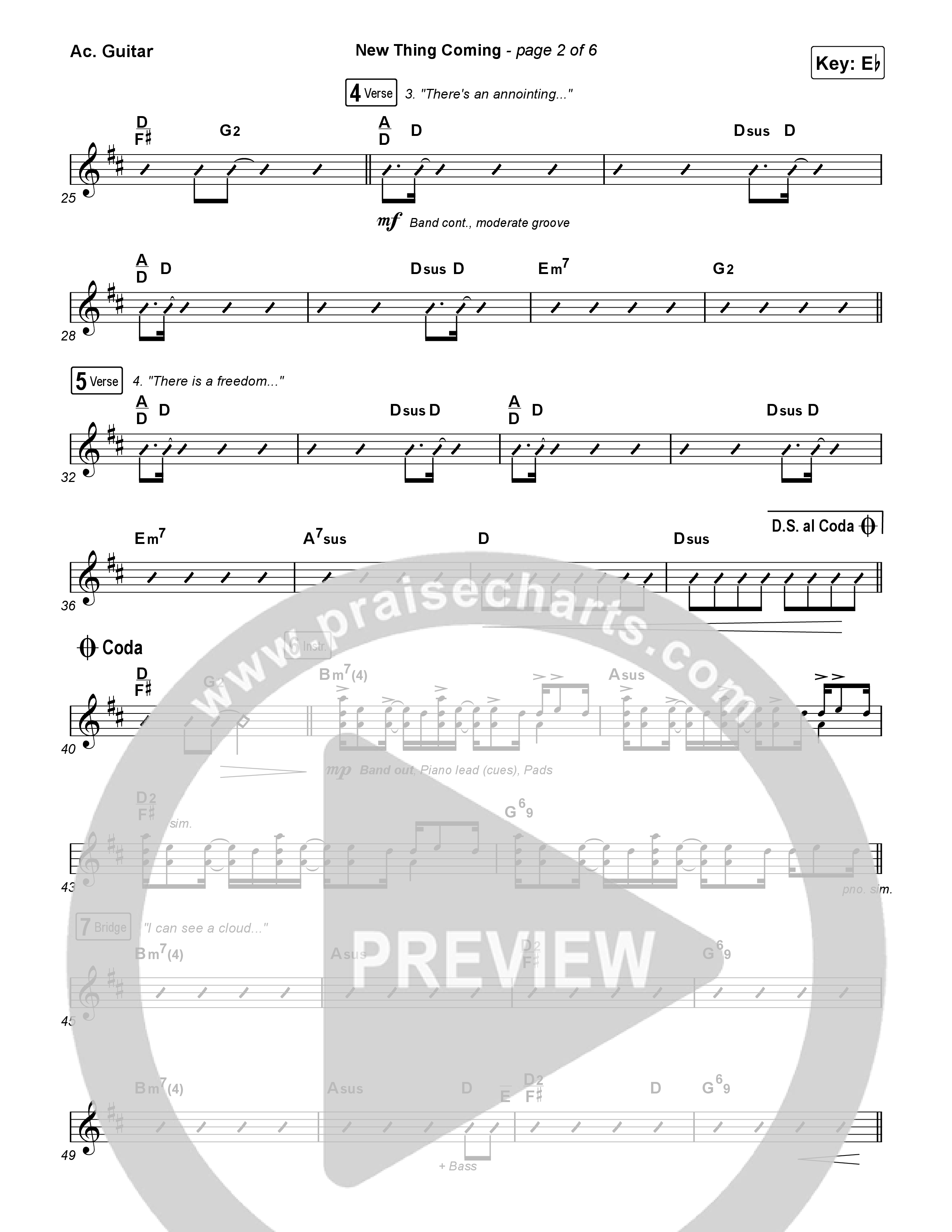 New Thing Coming Acoustic Guitar (Elevation Worship / Steven Furtick / Tiffany Hudson)