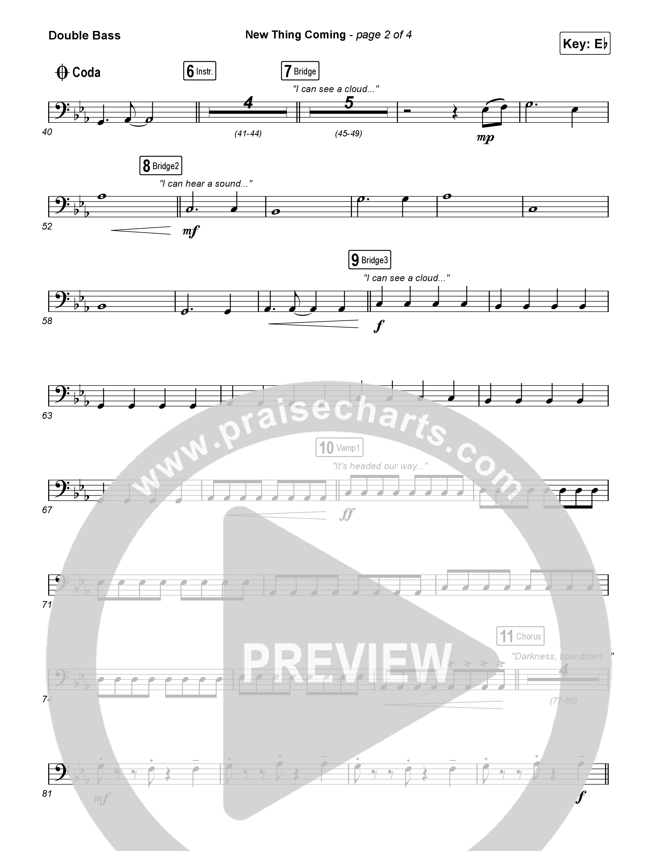 New Thing Coming String Bass (Elevation Worship / Steven Furtick / Tiffany Hudson)