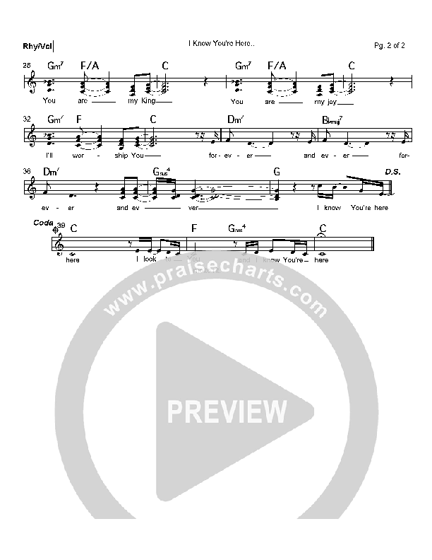 I Know You're Here Praise Band (Mark Cole)