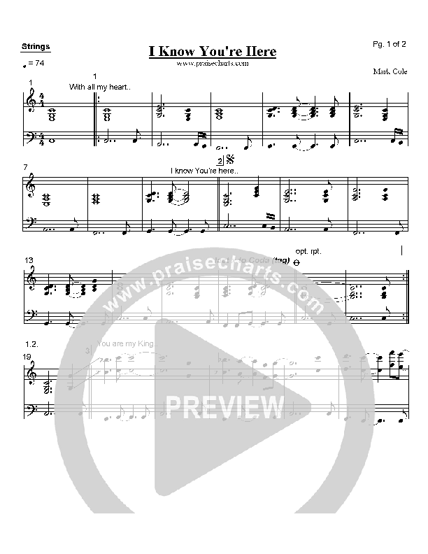 I Know You're Here Strings (Mark Cole)