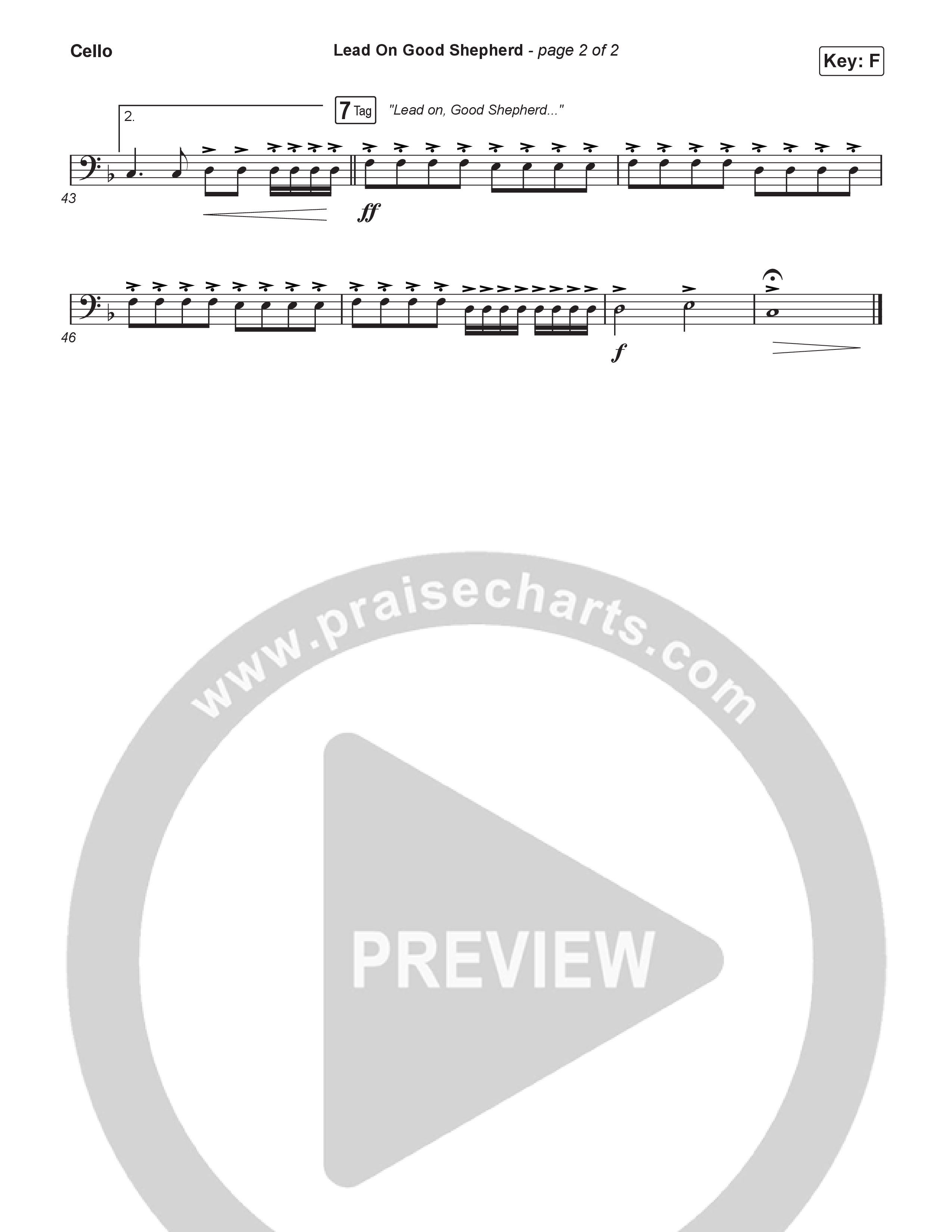 Lead On Good Shepherd (Choral Anthem SATB) Cello (Patrick Mayberry / Crowder / Arr. Luke Gambill)