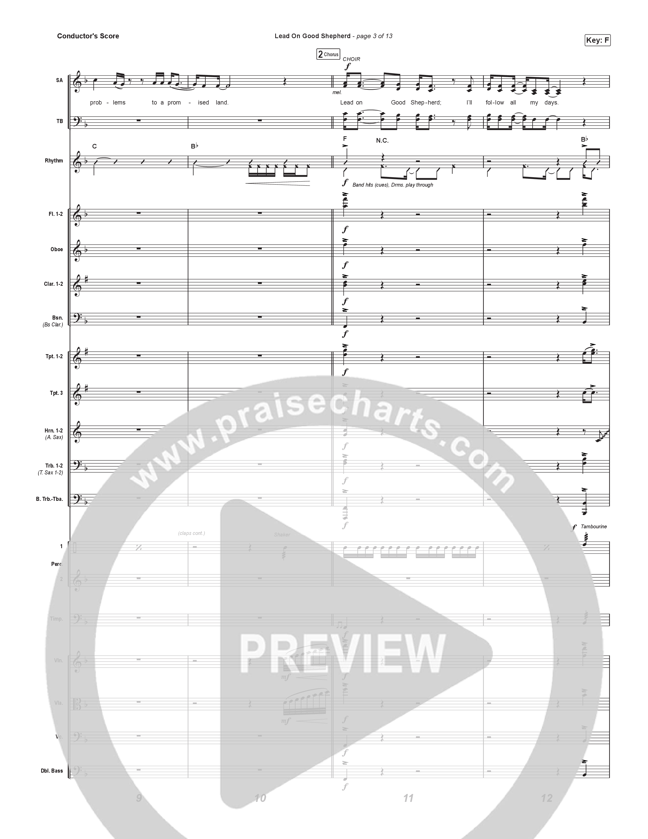 Lead On Good Shepherd (Choral Anthem SATB) Conductor's Score (Patrick Mayberry / Crowder / Arr. Luke Gambill)