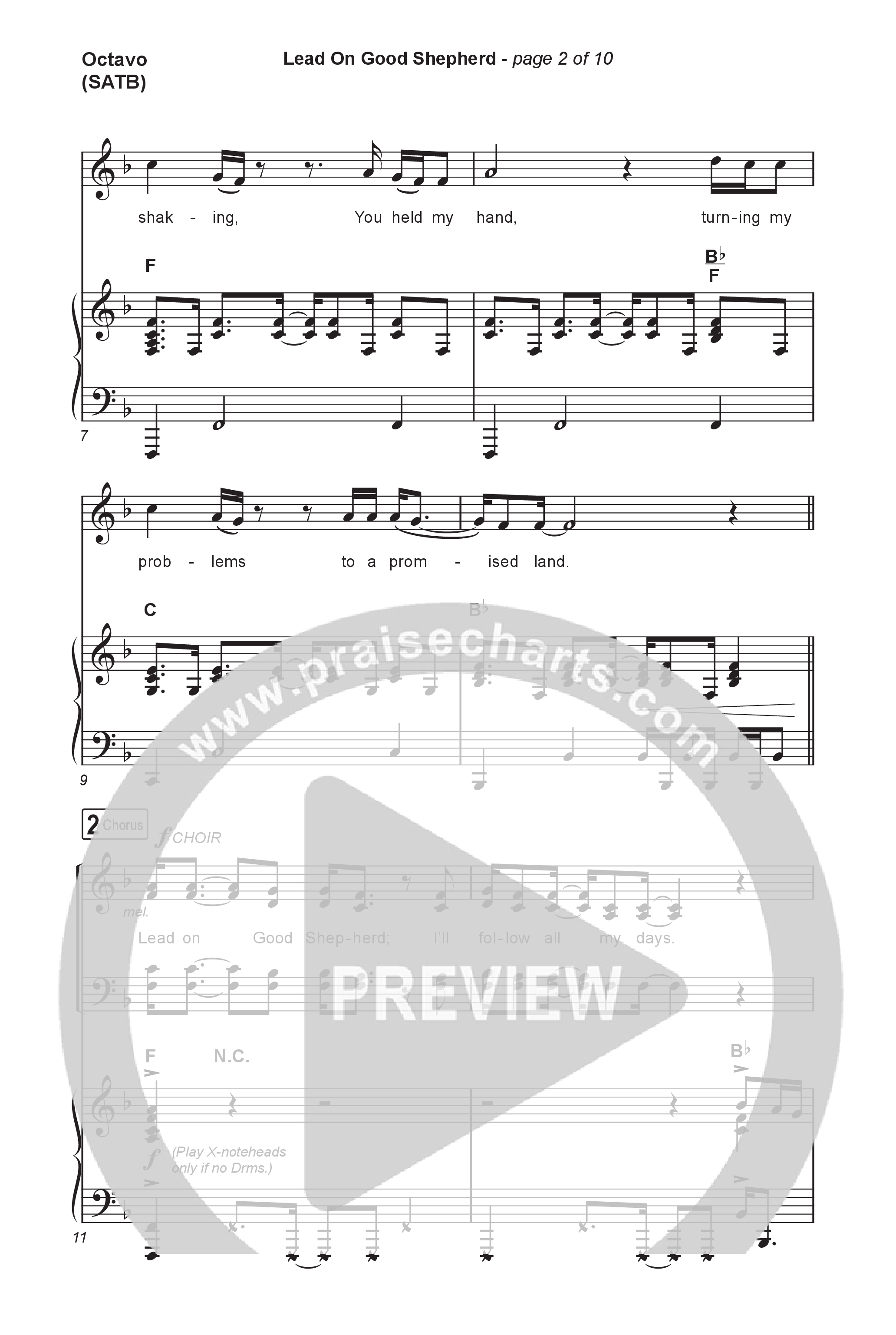 Lead On Good Shepherd (Choral Anthem SATB) Octavo (SATB & Pno) (Patrick Mayberry / Crowder / Arr. Luke Gambill)