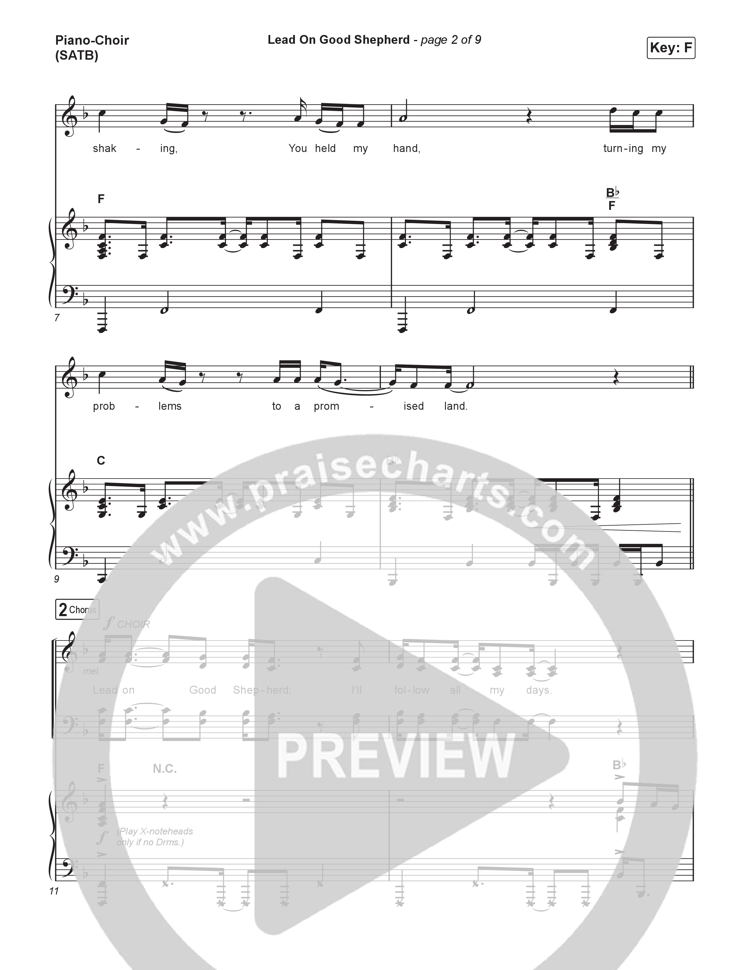 Lead On Good Shepherd (Choral Anthem SATB) Piano/Vocal (SATB) (Patrick Mayberry / Crowder / Arr. Luke Gambill)
