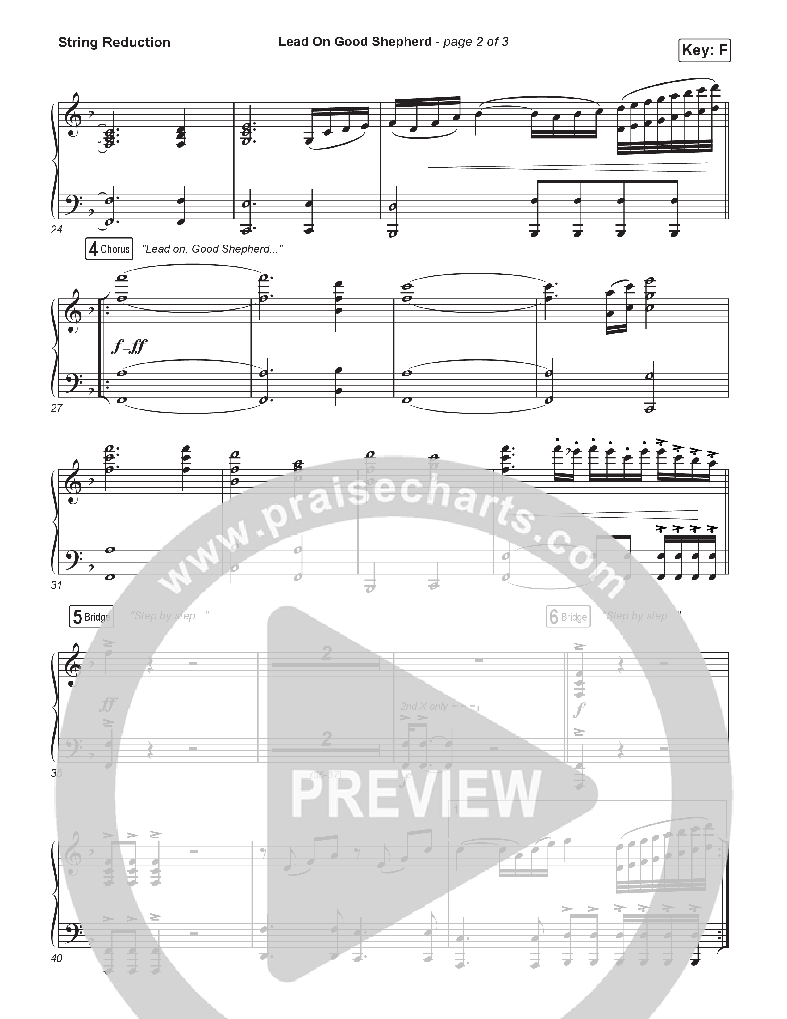Lead On Good Shepherd (Choral Anthem SATB) String Reduction (Patrick Mayberry / Crowder / Arr. Luke Gambill)