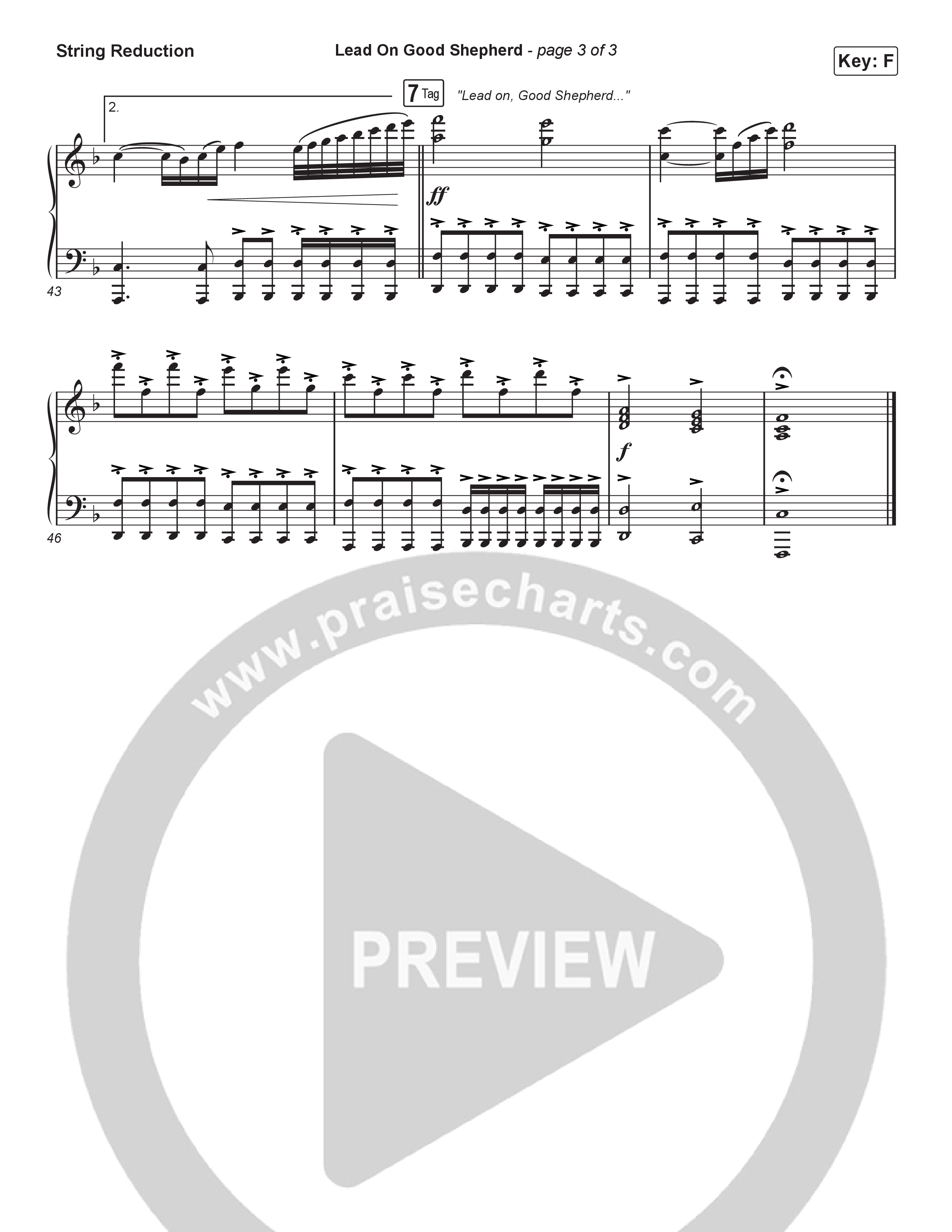 Lead On Good Shepherd (Choral Anthem SATB) String Reduction (Patrick Mayberry / Crowder / Arr. Luke Gambill)