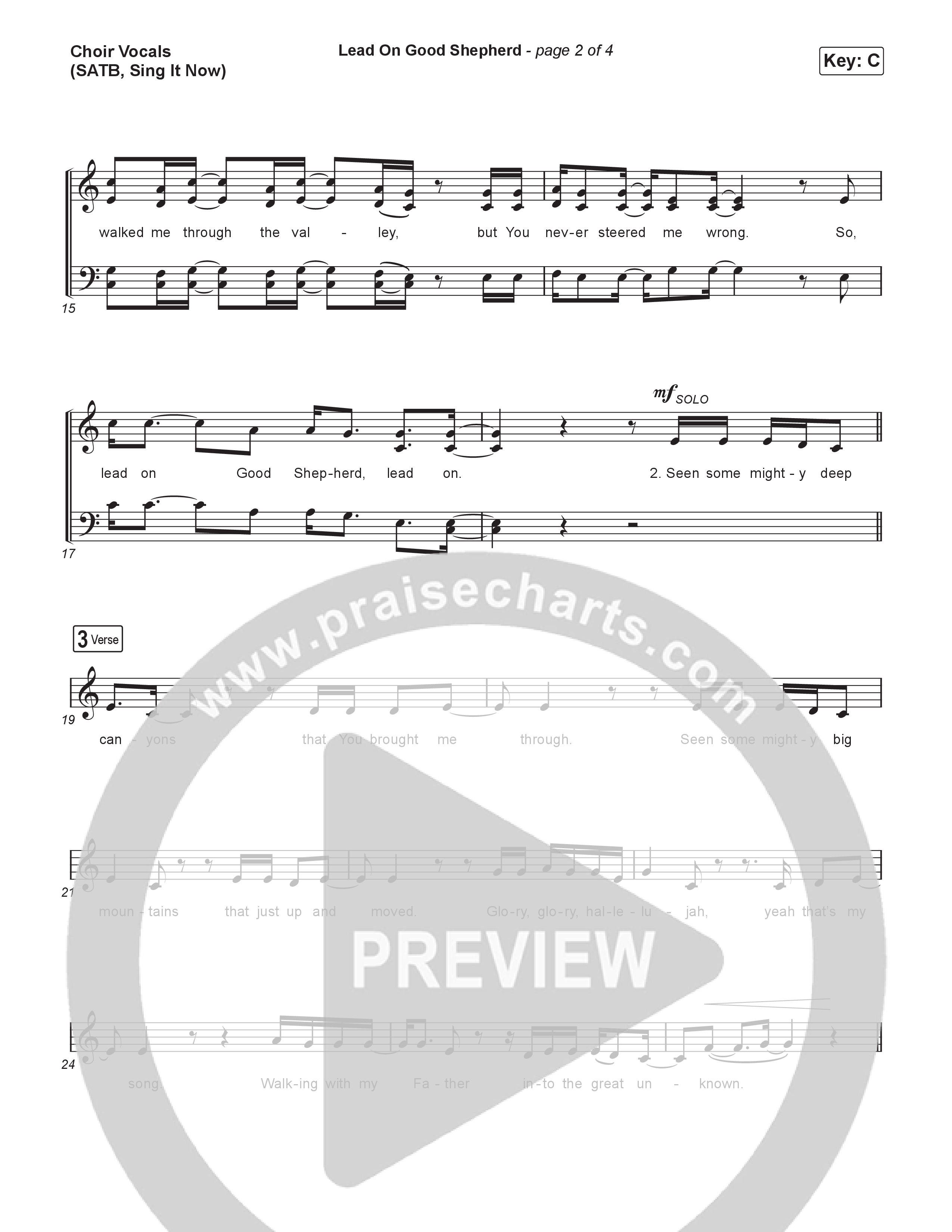 Lead On Good Shepherd (Sing It Now) Choir Sheet (SATB) (Patrick Mayberry / Crowder / Arr. Luke Gambill)