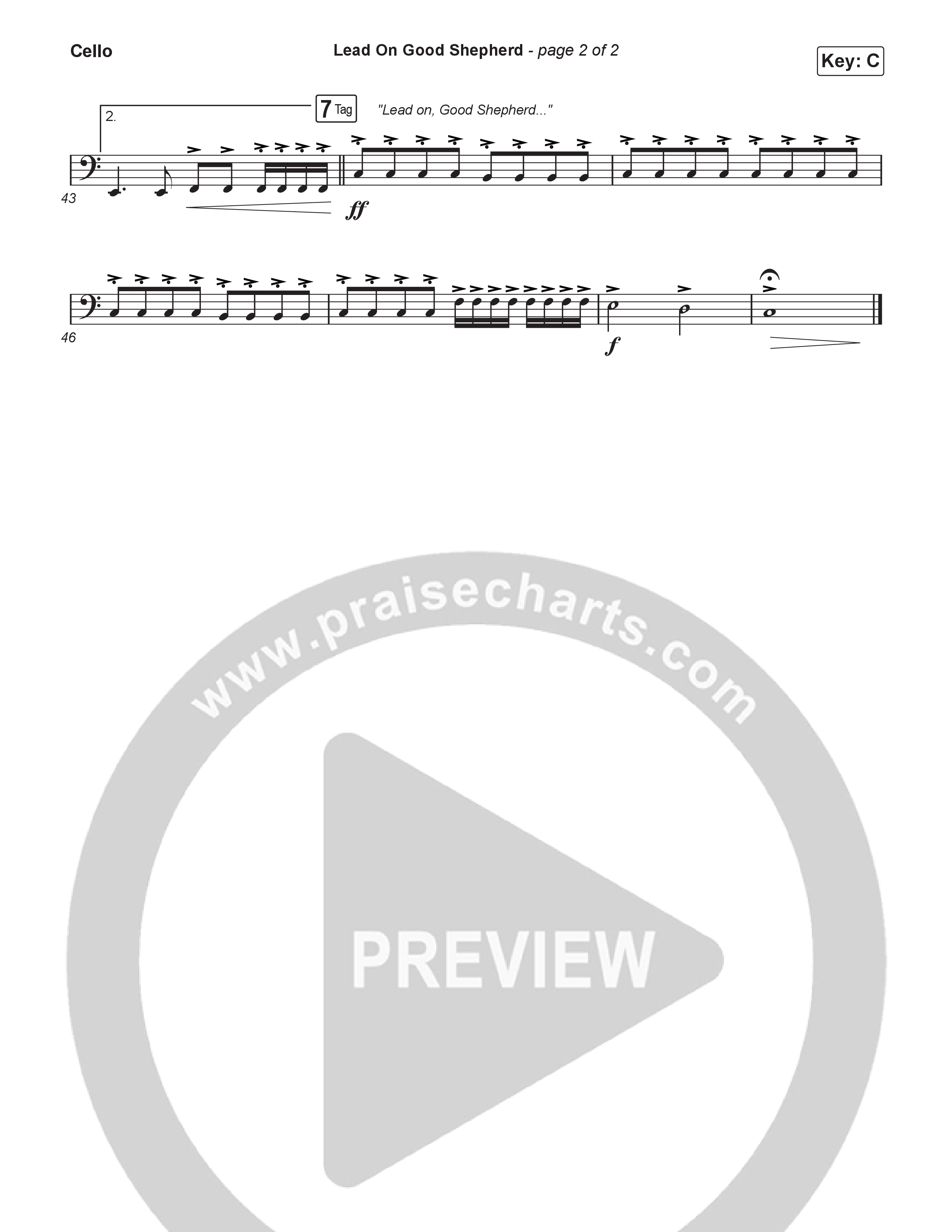 Lead On Good Shepherd (Worship Choir/SAB) Cello (Patrick Mayberry / Crowder / Arr. Luke Gambill)