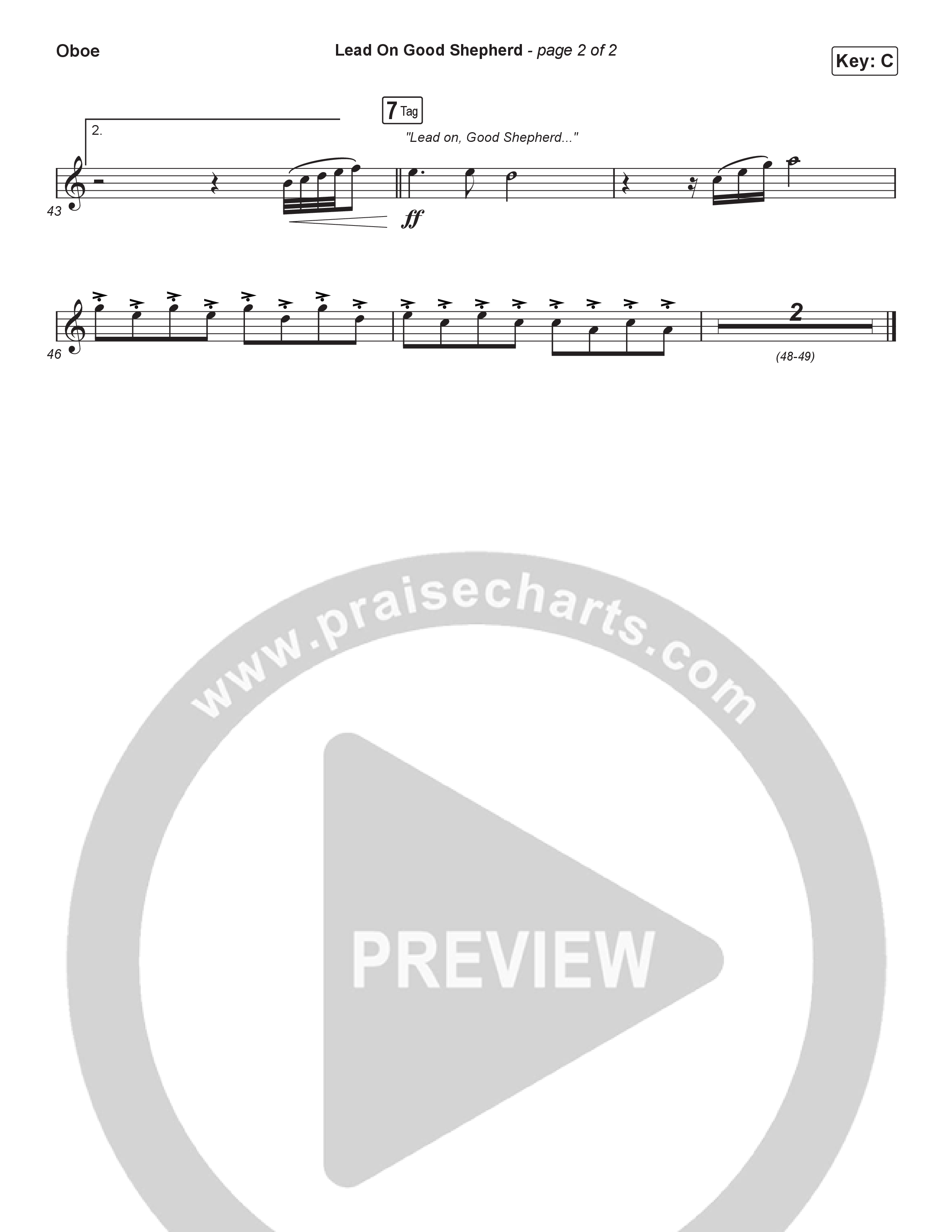 Lead On Good Shepherd (Worship Choir/SAB) Oboe (Patrick Mayberry / Crowder / Arr. Luke Gambill)