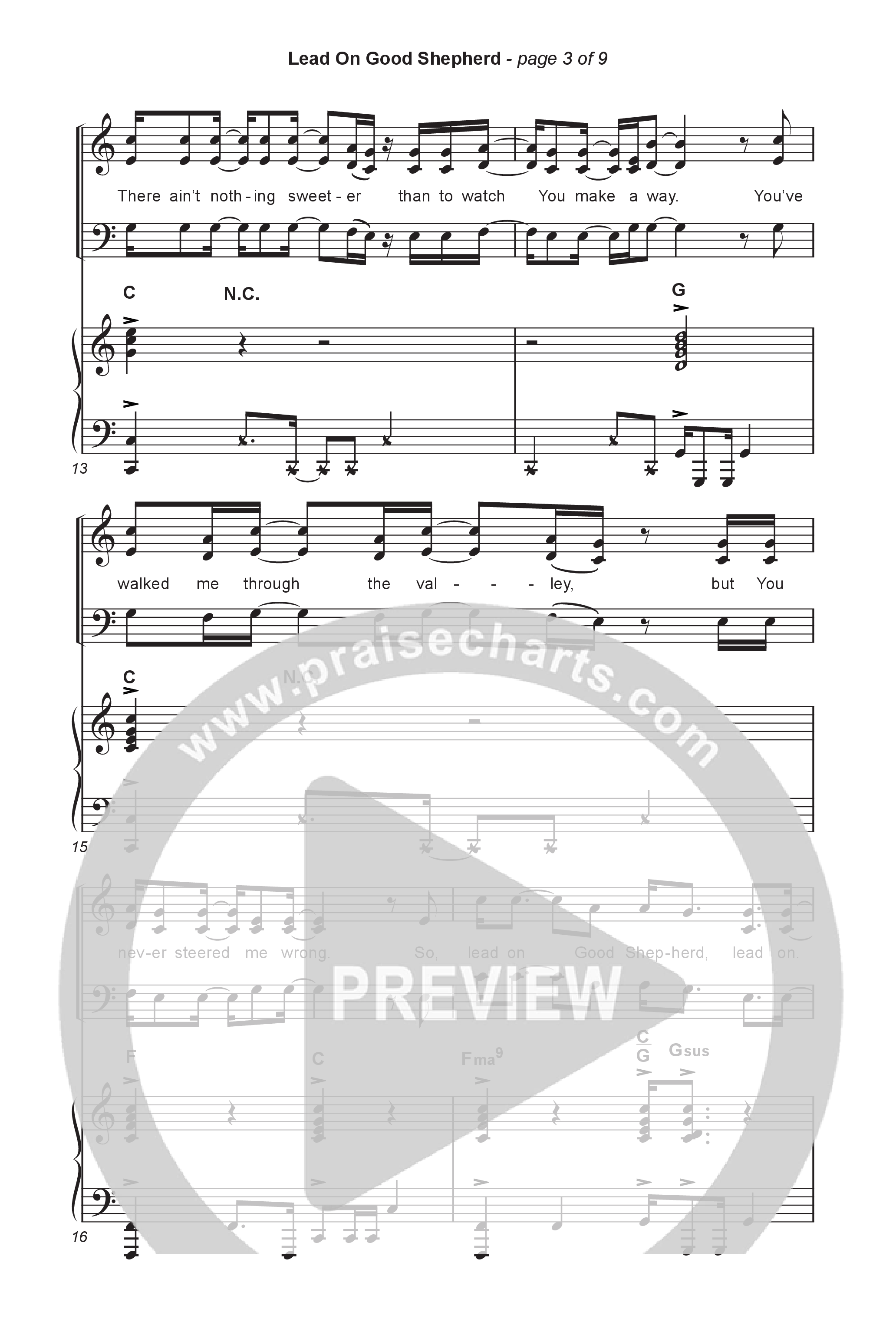 Lead On Good Shepherd (Worship Choir/SAB) Octavo (SAB & Pno) (Patrick Mayberry / Crowder / Arr. Luke Gambill)