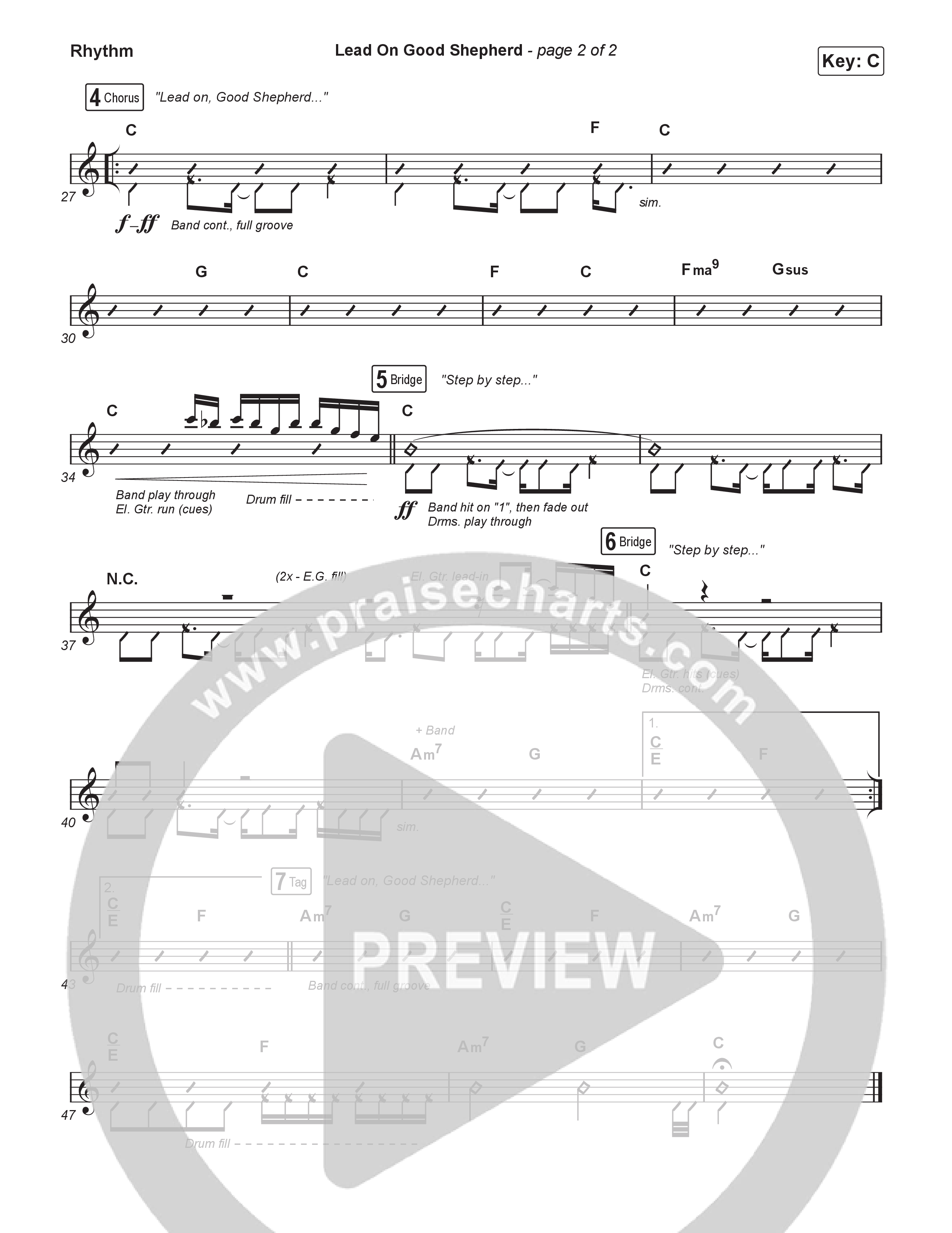 Lead On Good Shepherd (Worship Choir/SAB) Rhythm Pack (Patrick Mayberry / Crowder / Arr. Luke Gambill)