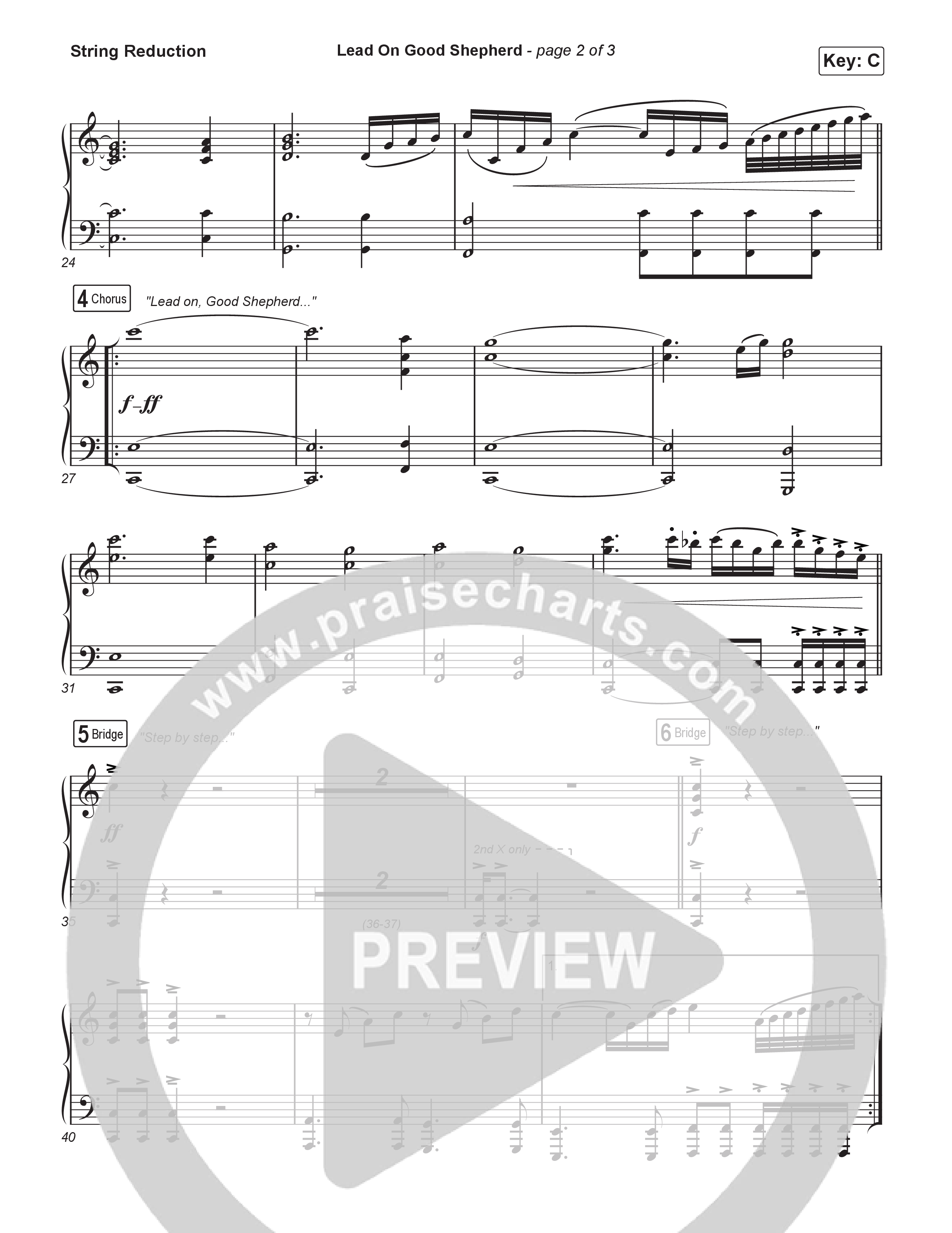 Lead On Good Shepherd (Worship Choir/SAB) String Reduction (Patrick Mayberry / Crowder / Arr. Luke Gambill)