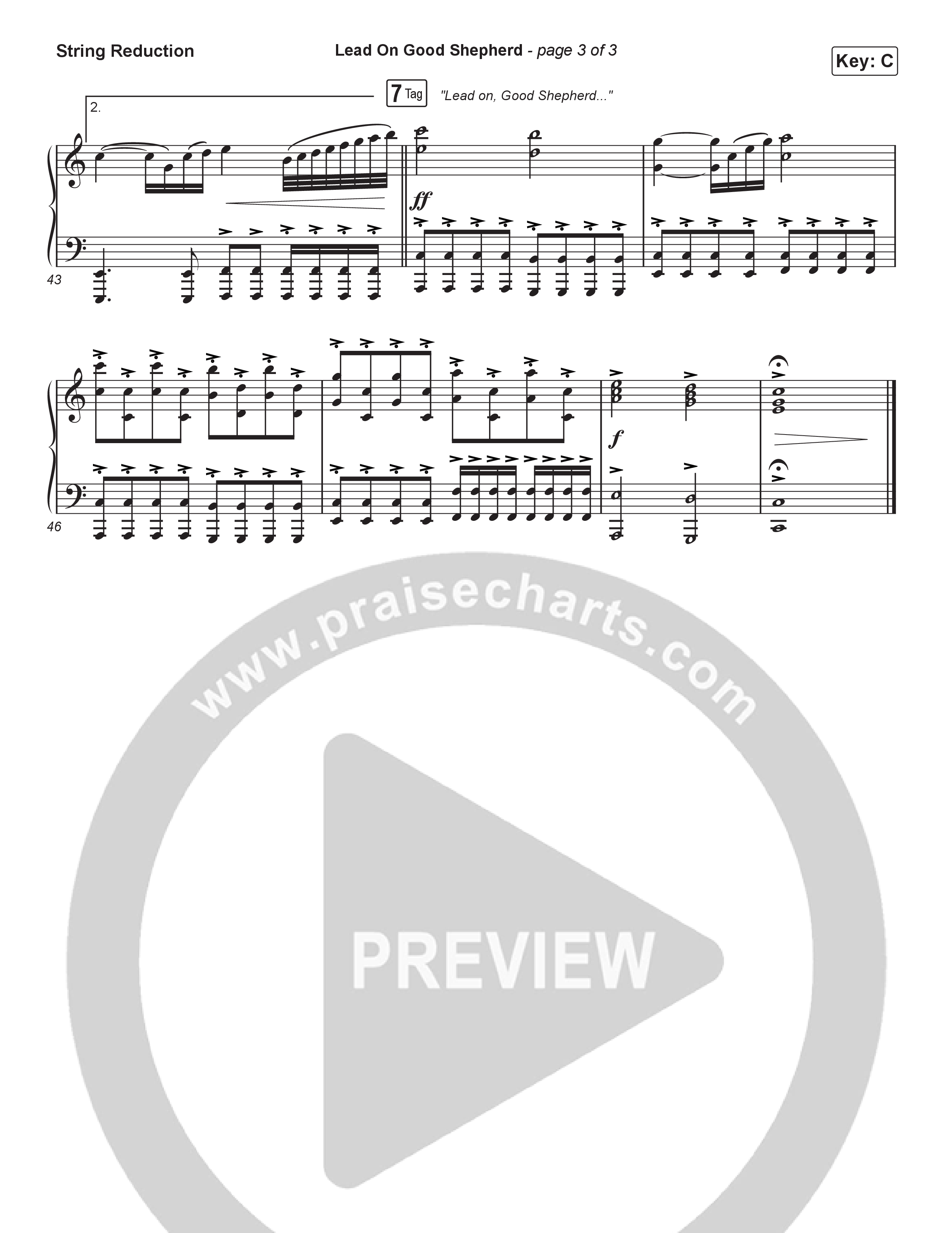 Lead On Good Shepherd (Worship Choir/SAB) String Reduction (Patrick Mayberry / Crowder / Arr. Luke Gambill)