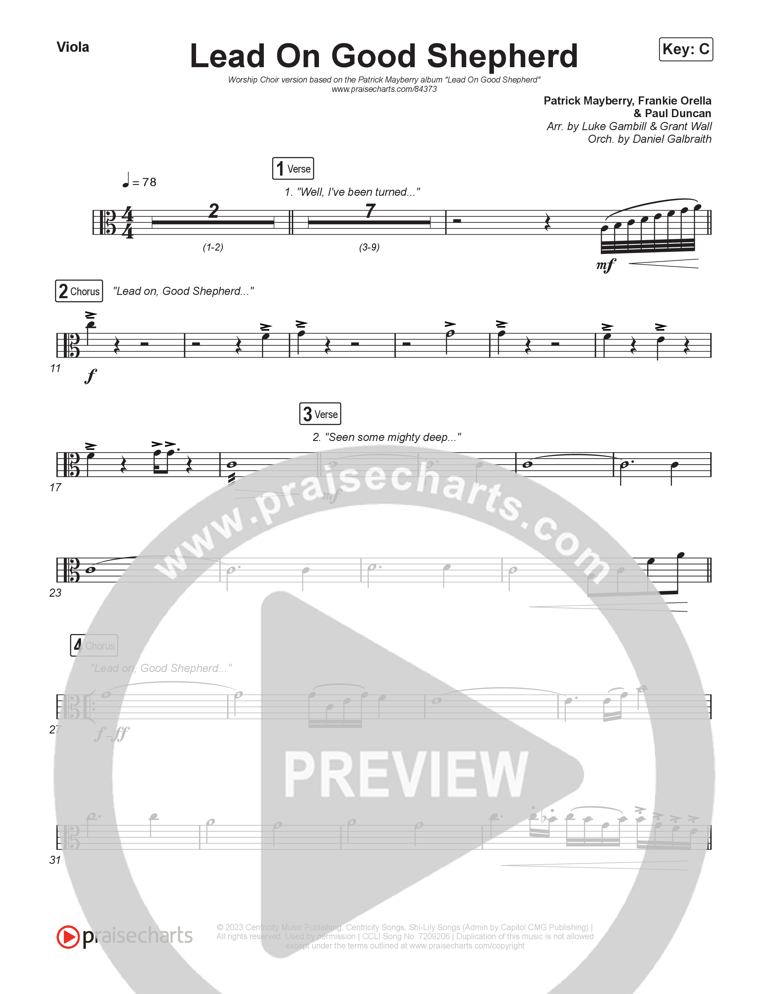 Lead On Good Shepherd (Worship Choir/SAB) String Pack (Patrick Mayberry / Crowder / Arr. Luke Gambill)