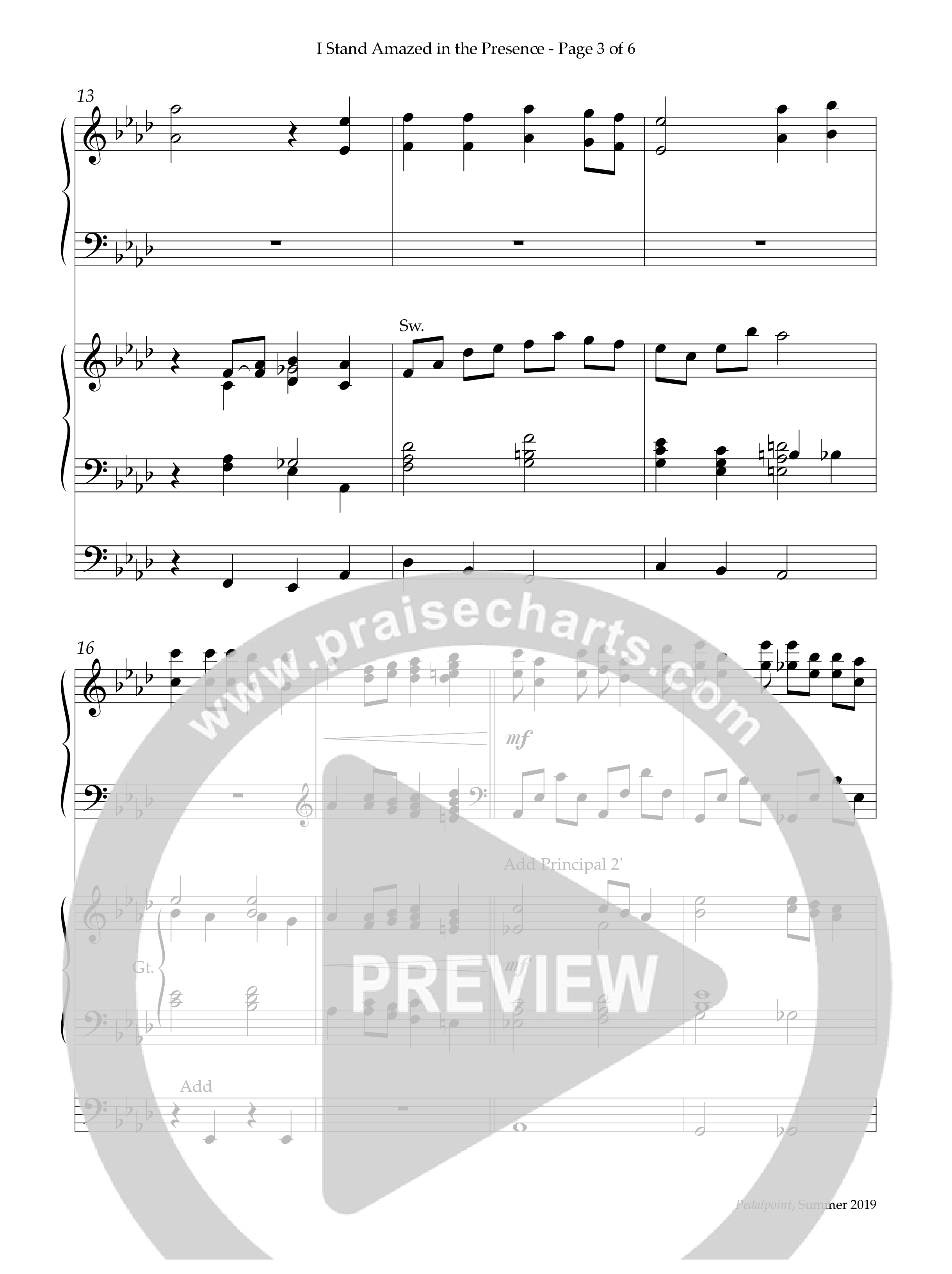 I Stand Amazed In The Presence (My Savior's Love) (Instrumental) Piano-Organ (Lifeway Worship / Arr. Gail Scott)