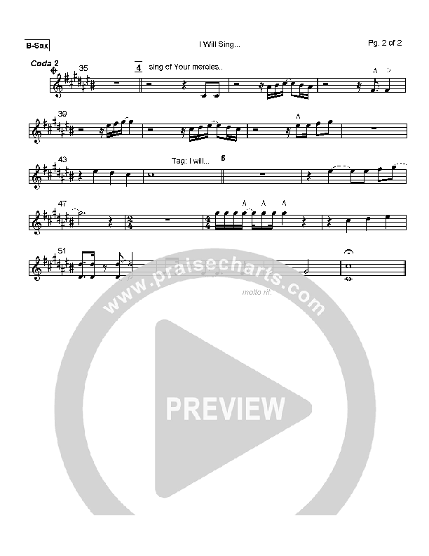 I Will Sing Bari Sax (Mark Cole)