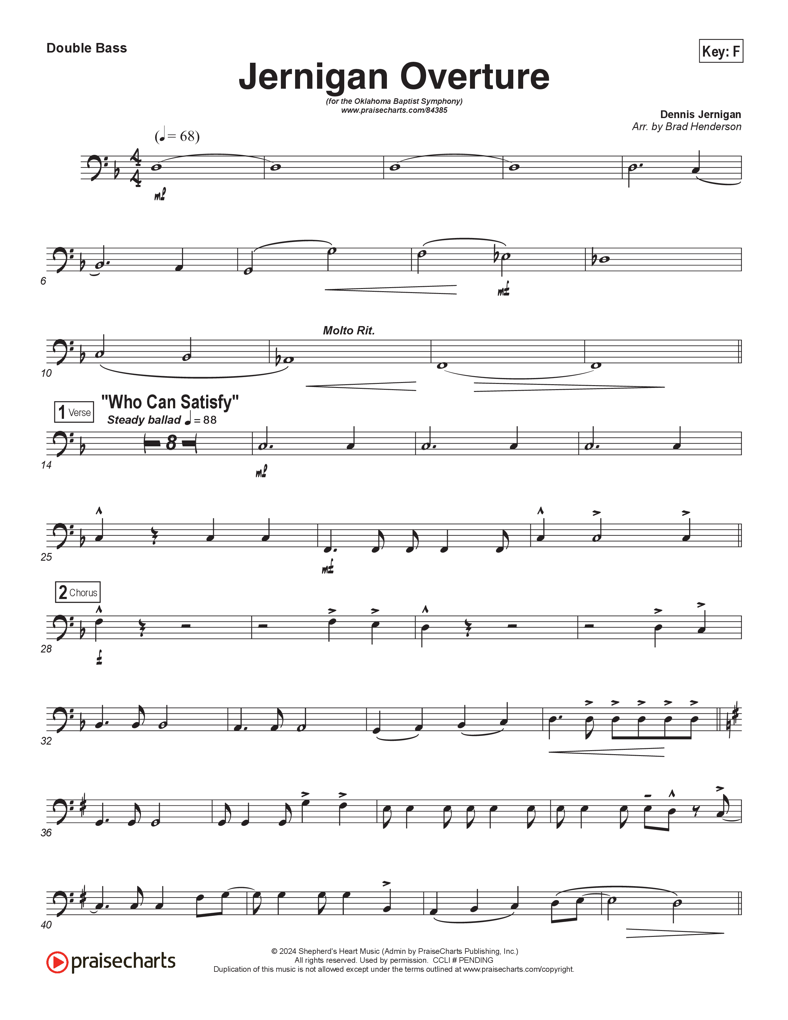 Jernigan Overture String Bass (Brad Henderson)