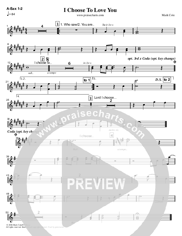 I Choose To Love You Alto Sax 1/2 (Mark Cole)