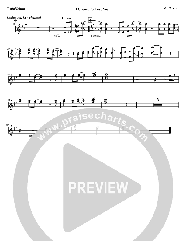 I Choose To Love You Flute/Oboe (Mark Cole)