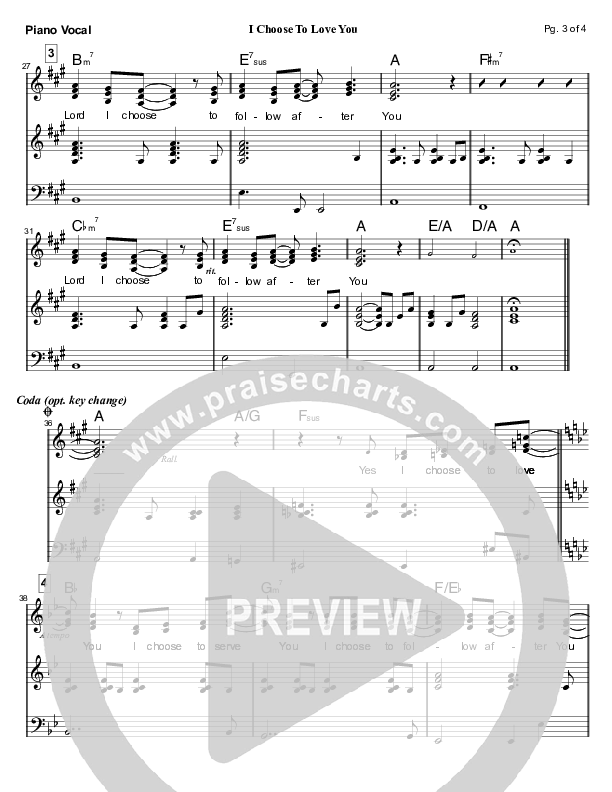 I Choose To Love You Piano/Vocal (Mark Cole)