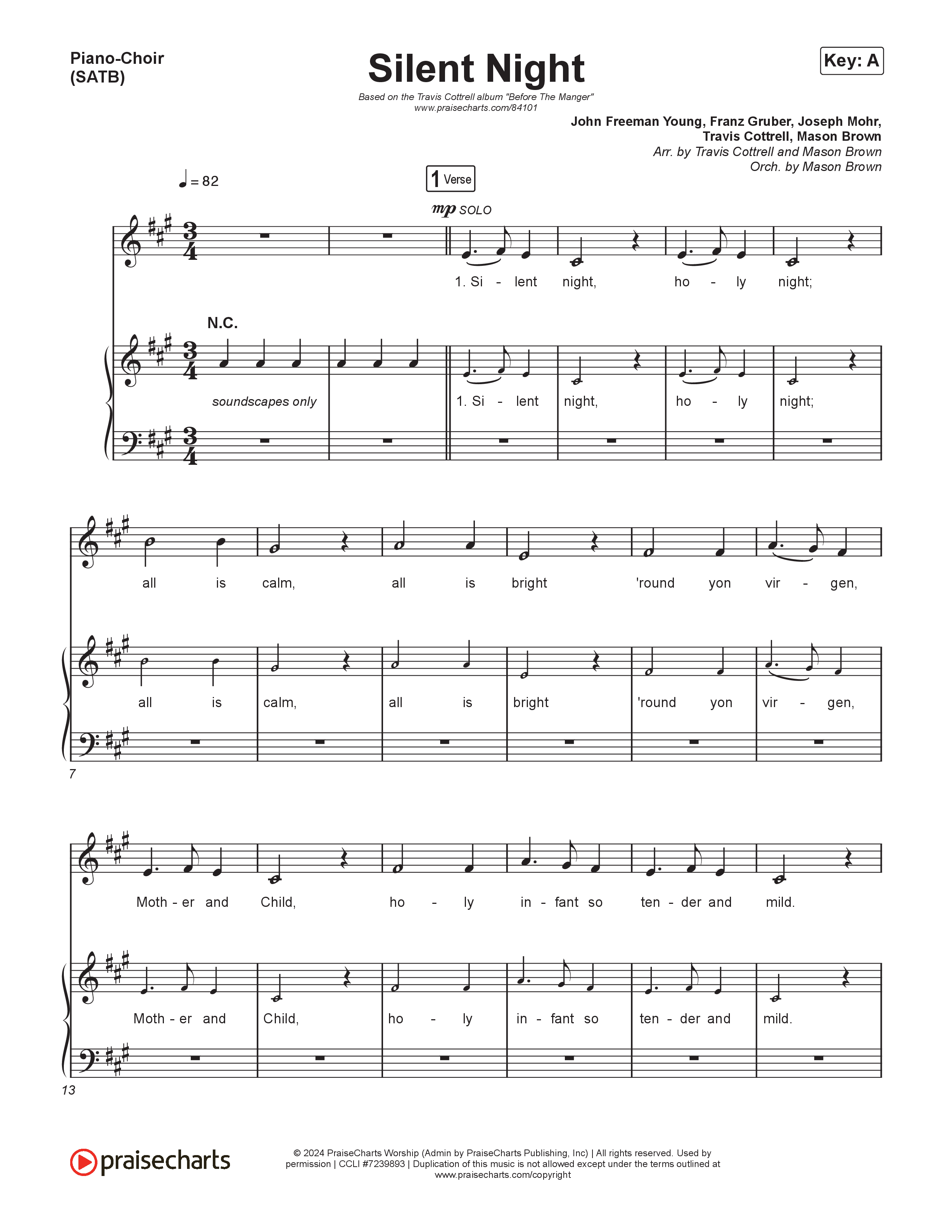 Before The Manger (6 Song Choral Collection) Song 5 (Piano SATB) (Travis Cottrell / Cheryl Stark / Brooke Voland / Hannah Kerr / Emily Sill / Arr. Mason Brown)