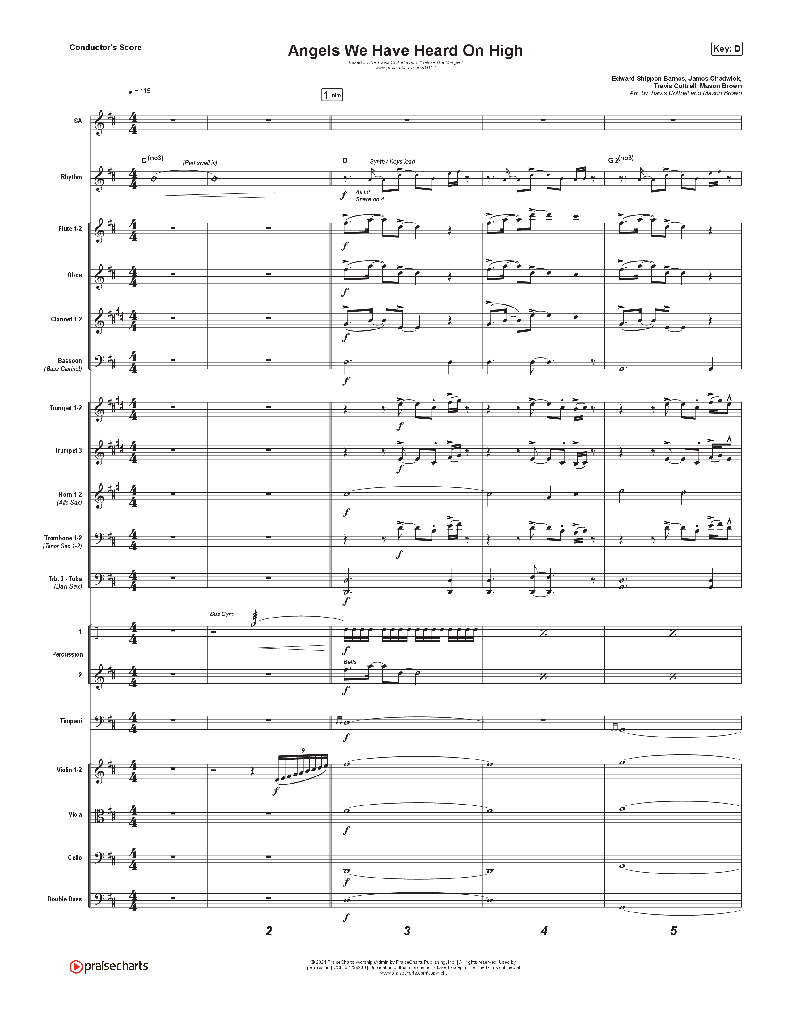 Before The Manger (6 Song Choral Collection) Song 6 (Orchestration) (Travis Cottrell / Cheryl Stark / Brooke Voland / Hannah Kerr / Emily Sill / Arr. Mason Brown)