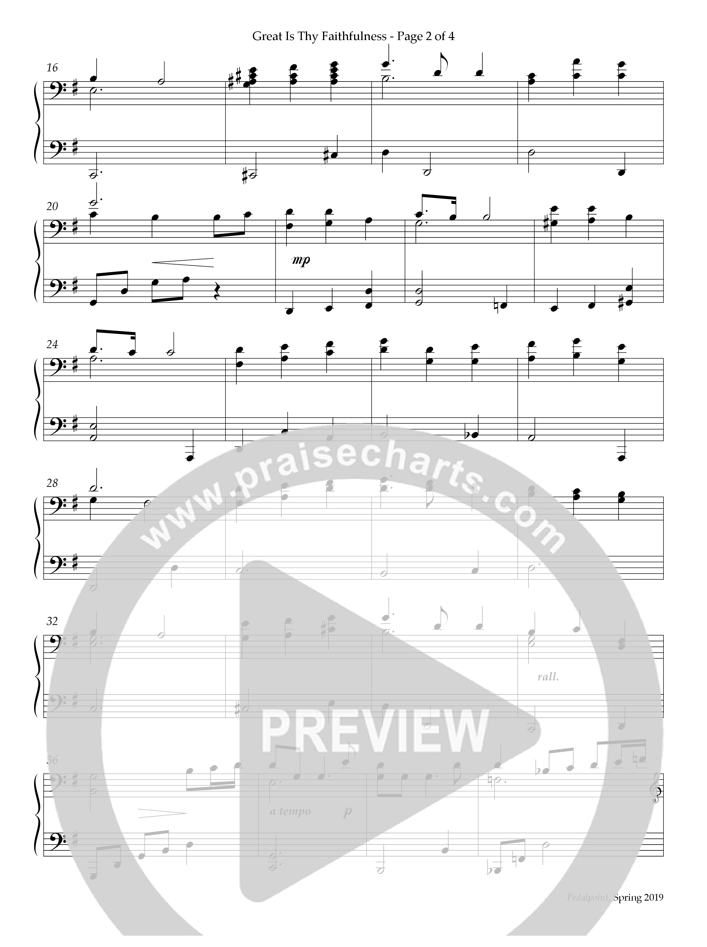 Great Is Thy Faithfulness (Instrumental) Piano Solo (Lifeway Worship / Arr. Sandy Wilkinson)