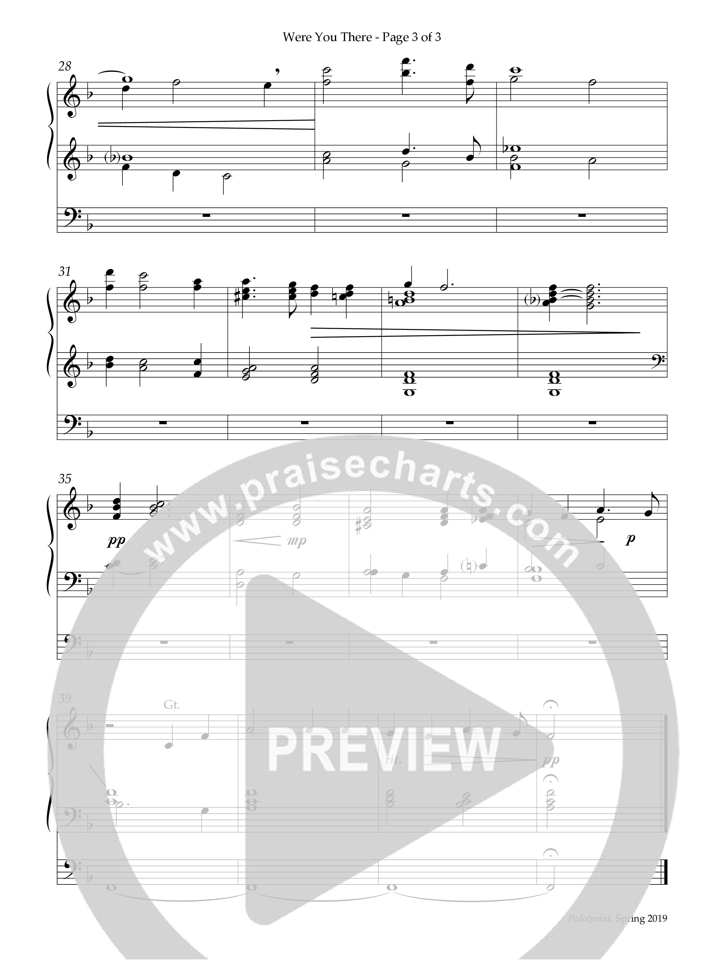 Were You There (Instrumental) Organ (Lifeway Worship / Arr. Anna Laura Page)