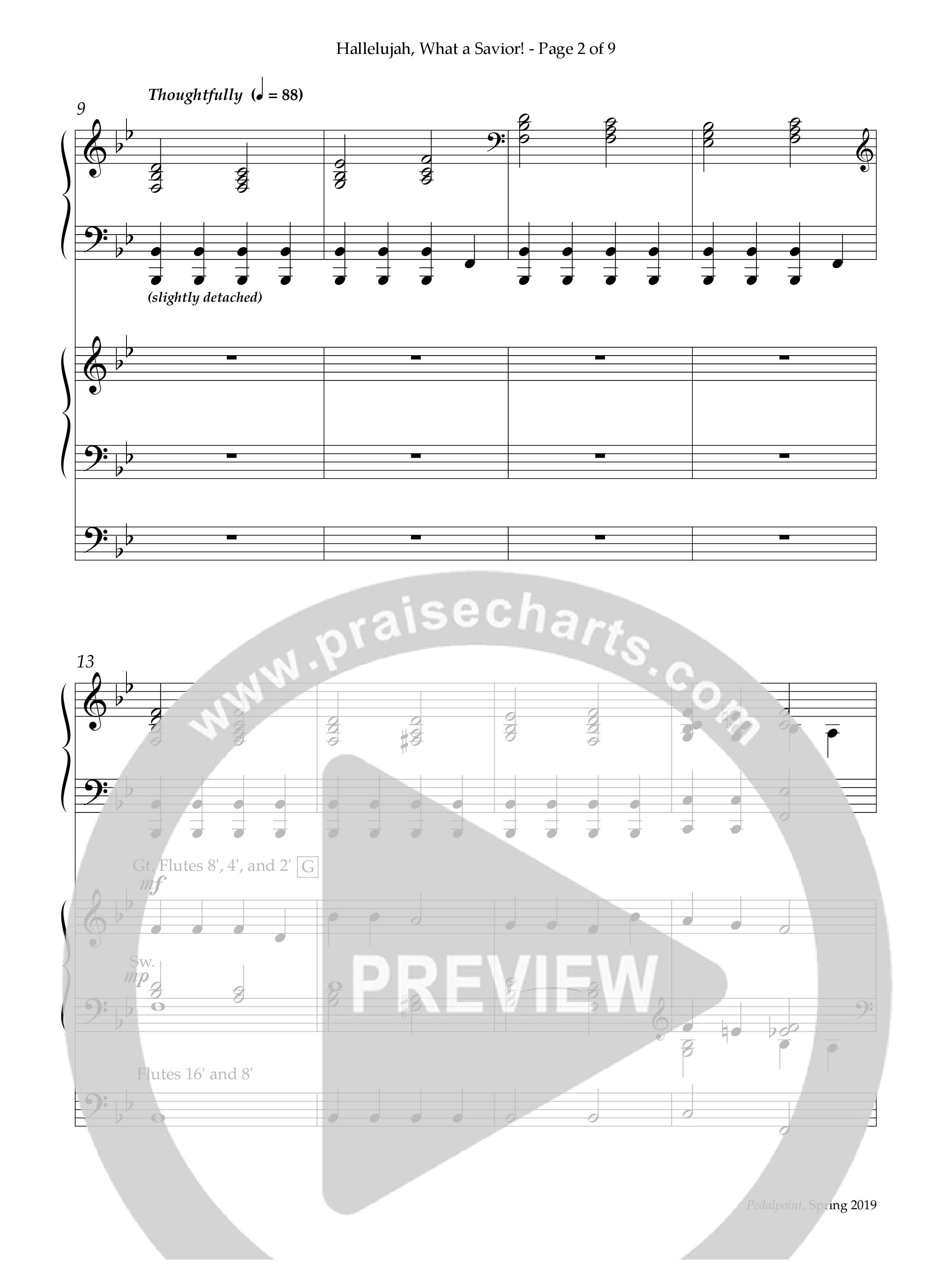 Hallelujah What A Savior (Instrumental) Piano-Organ (Lifeway Worship / Arr. Don Phillips)