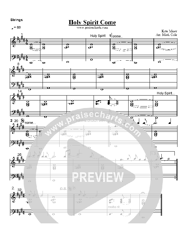 Holy Spirit Come Strings (Rita Springer)