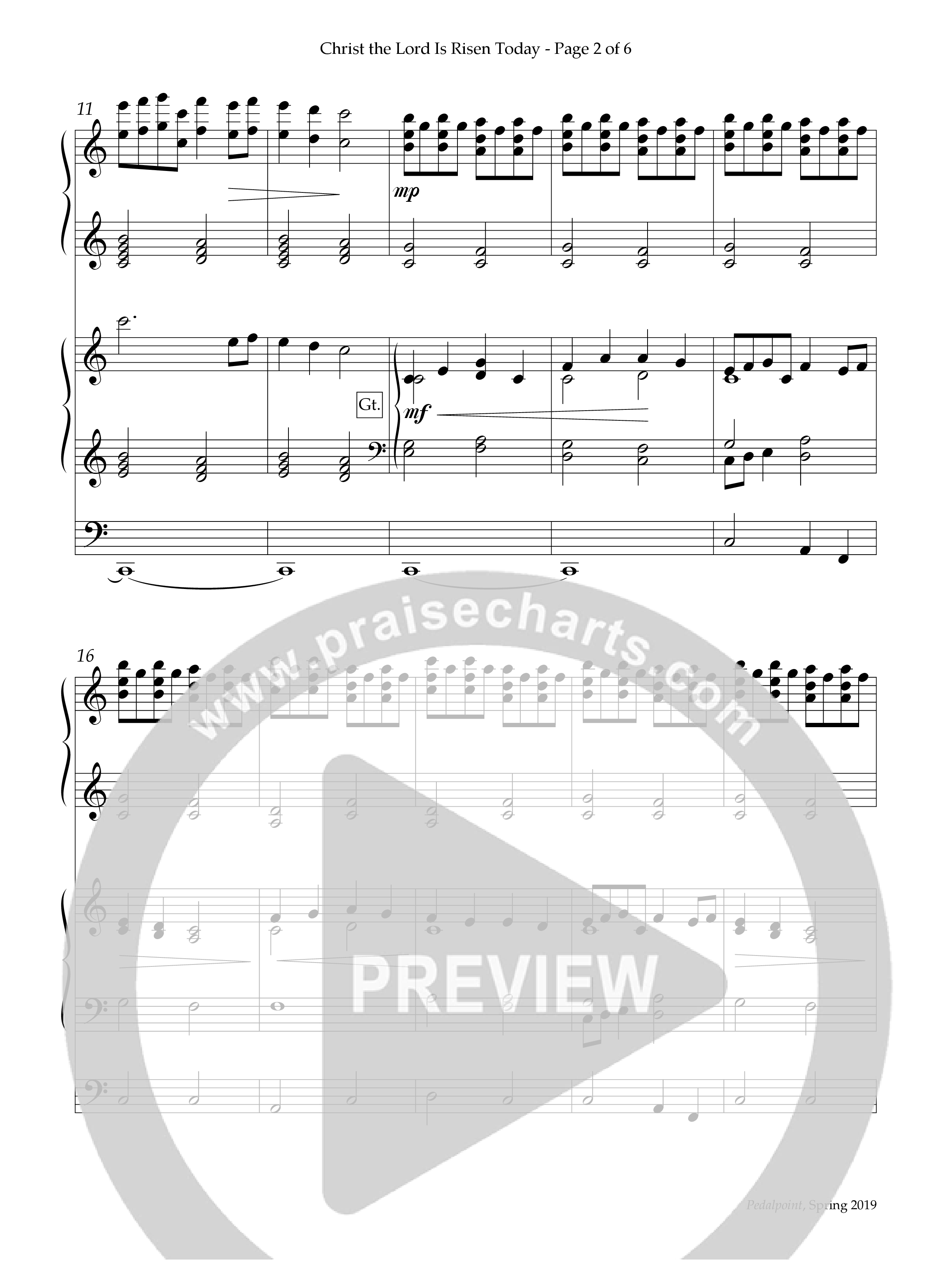 Christ The Lord Is Risen Today (Instrumental) Piano-Organ (Lifeway Worship / Arr. Jeanne E. Shaffer)