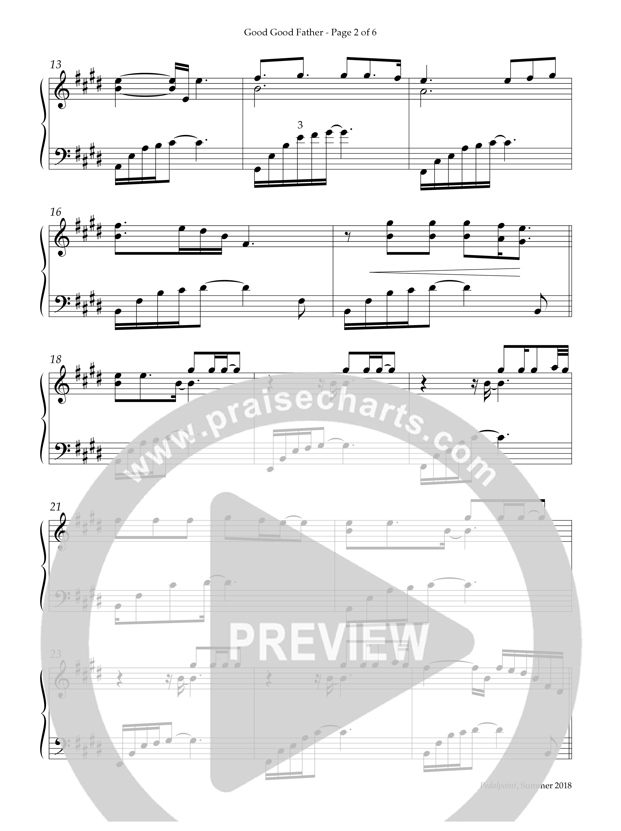 Good Good Father (Instrumental) Piano Solo (Lifeway Worship / Arr. Bill Wolaver)