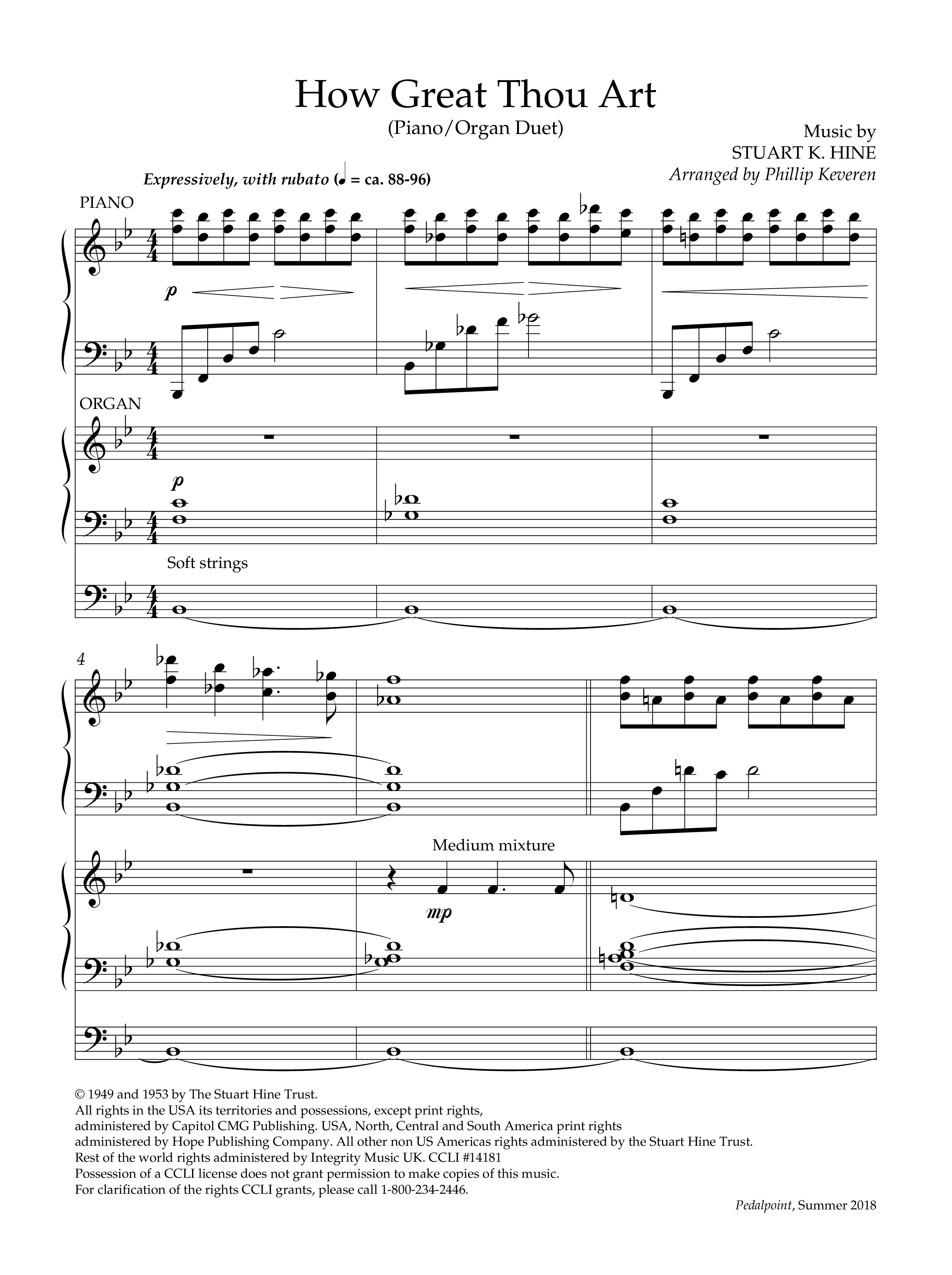 How Great Thou Art (Instrumental) Piano-Organ (Lifeway Worship / Arr. Phillip Keveren)