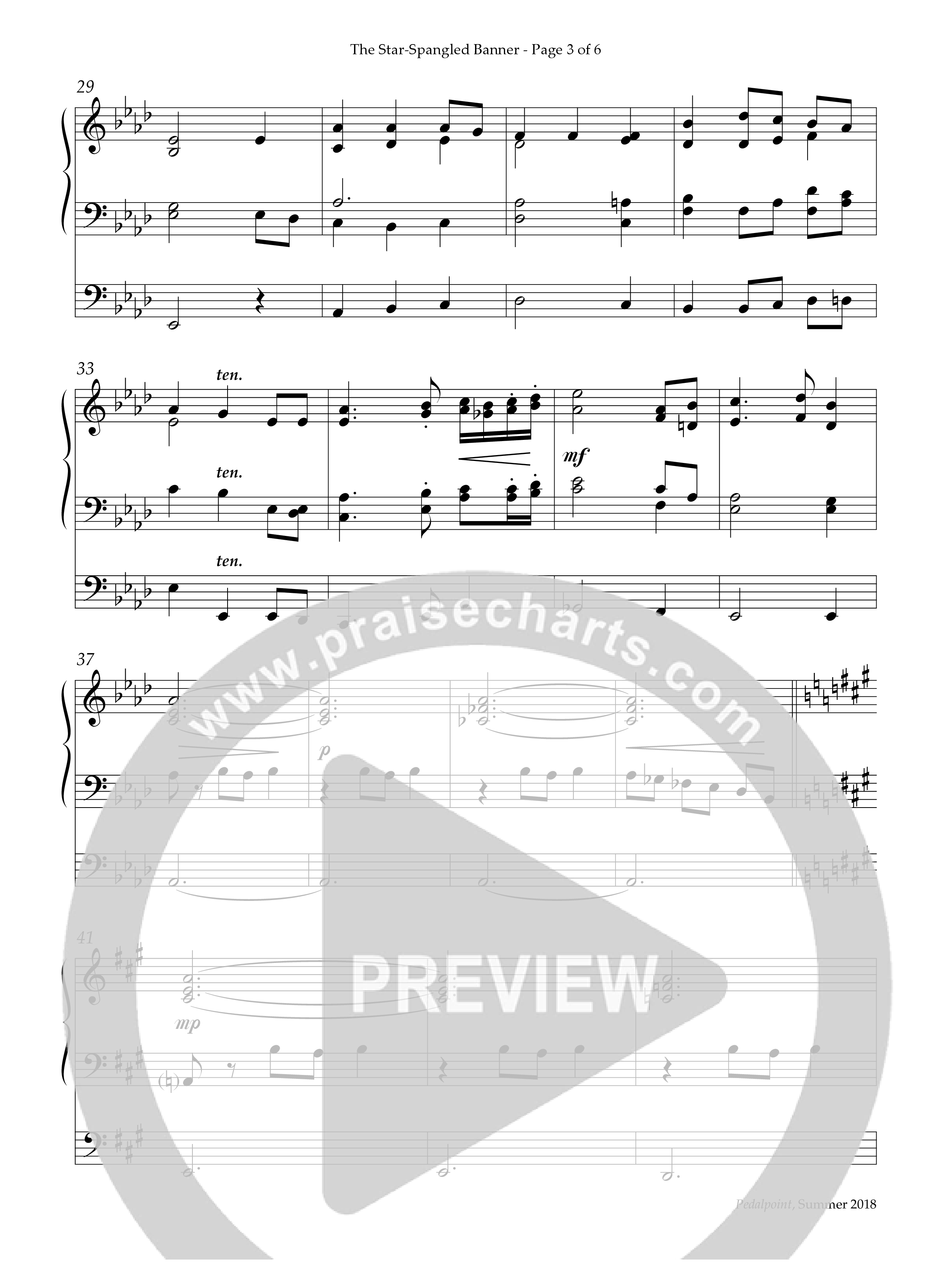 The Star Spangled Banner (Instrumental) Organ (Lifeway Worship / Arr. Jeffery Bennett)