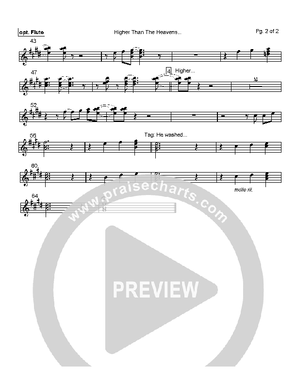 Higher than the Heavens Flute (Mark Cole)