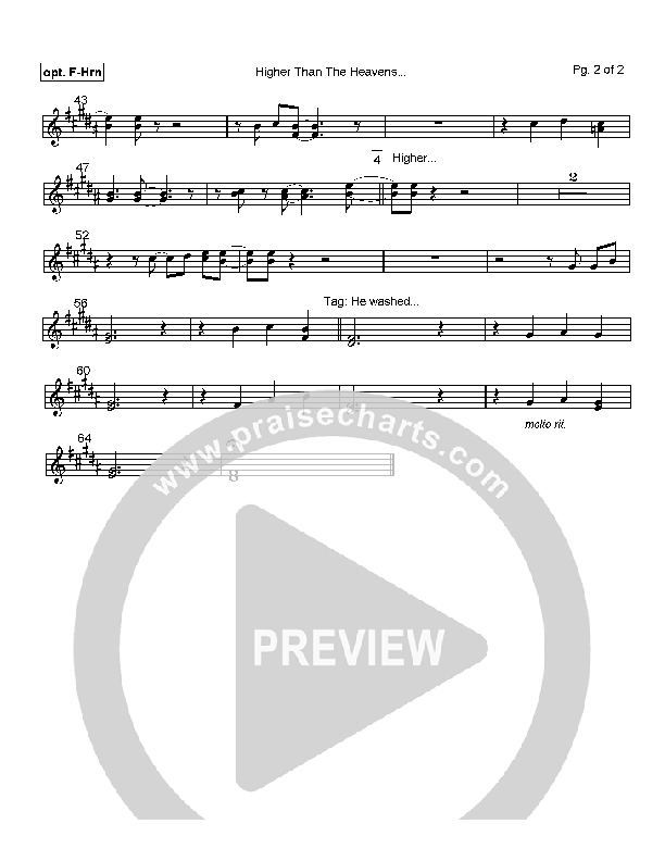 Higher than the Heavens French Horn (Mark Cole)