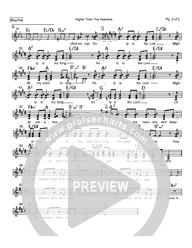 Higher than the Heavens Praise Band (Mark Cole)