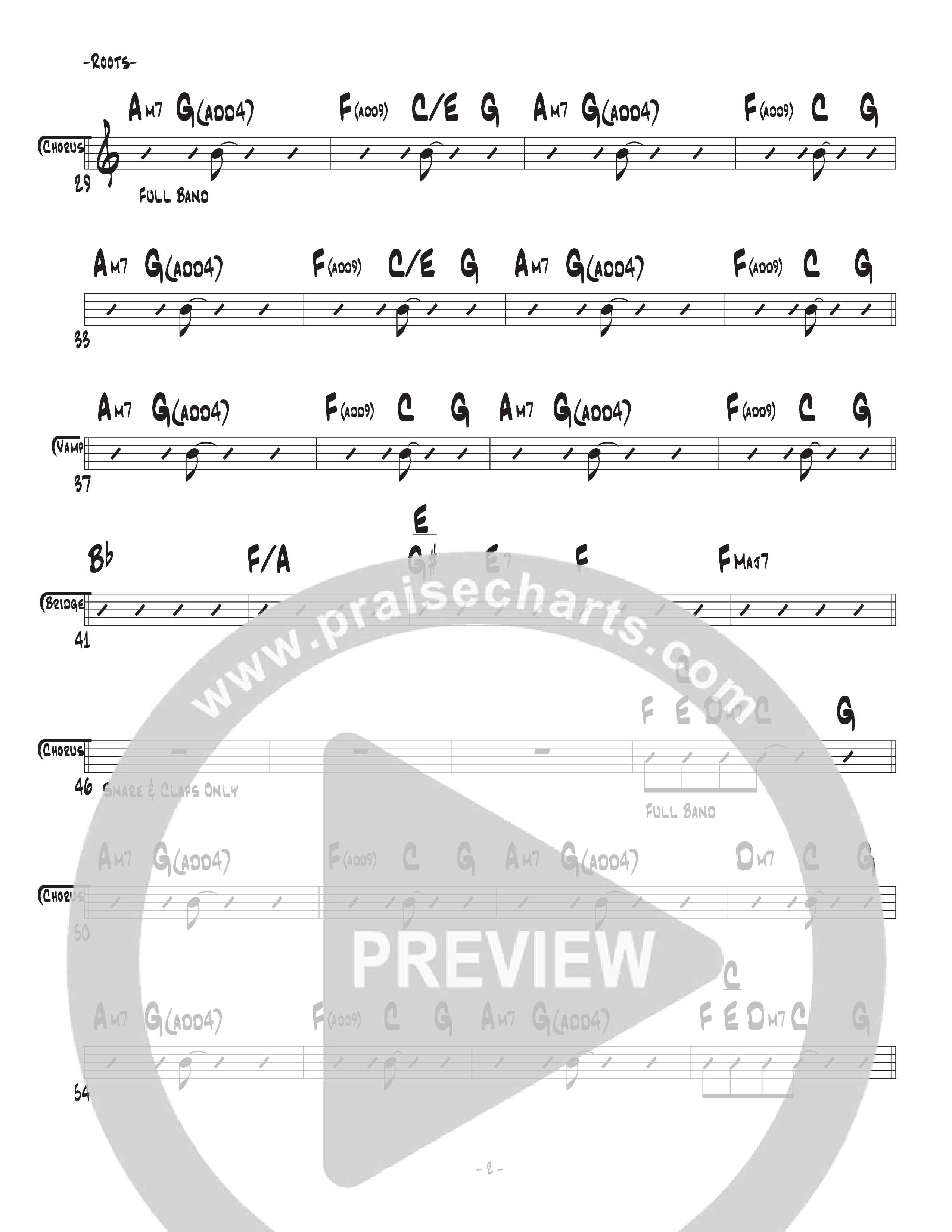 Roots (Live) Rhythm Chart (Central Live)