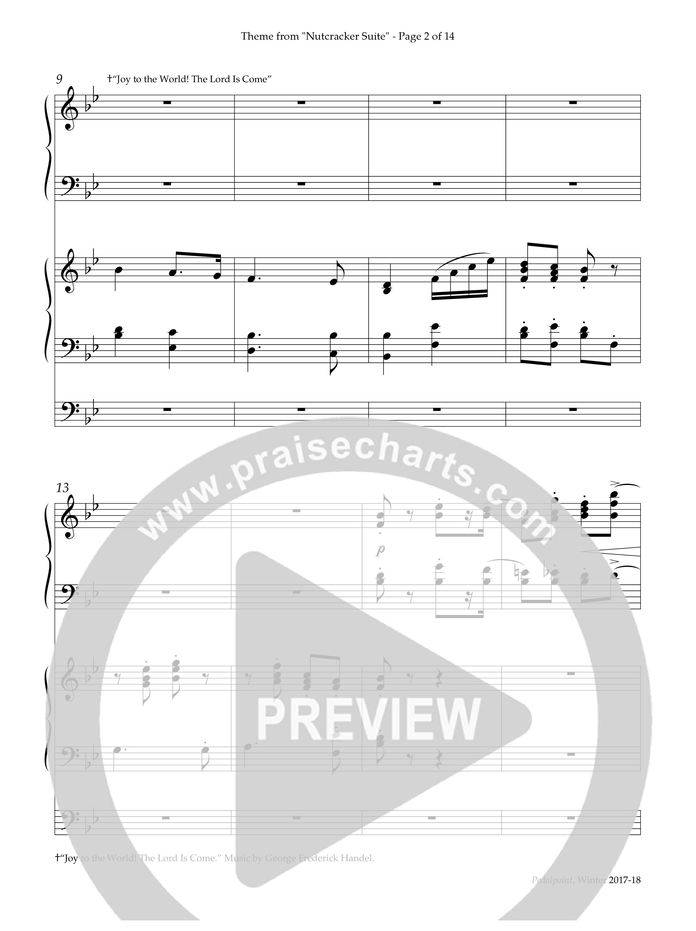 Theme From Nutcracker Suite (with Joy To The World, God Rest Ye Merry Gentlemen, Ding Dong Merrily) (Instrumental) Piano-Organ (Lifeway Worship / Arr. Phillip Keveren)