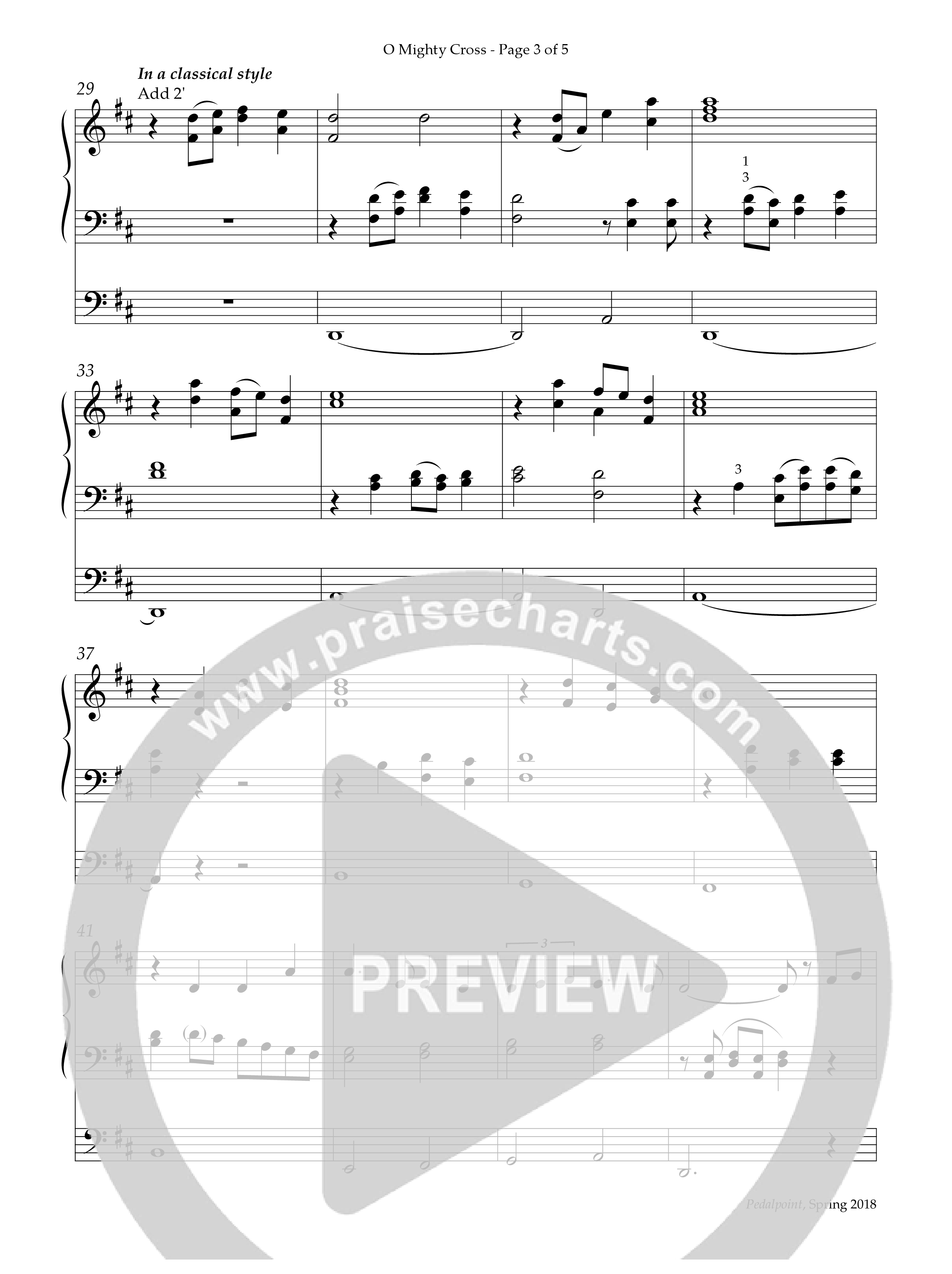 O Mighty Cross (Instrumental) Organ (Lifeway Worship / Arr. Jeffery Bennett)