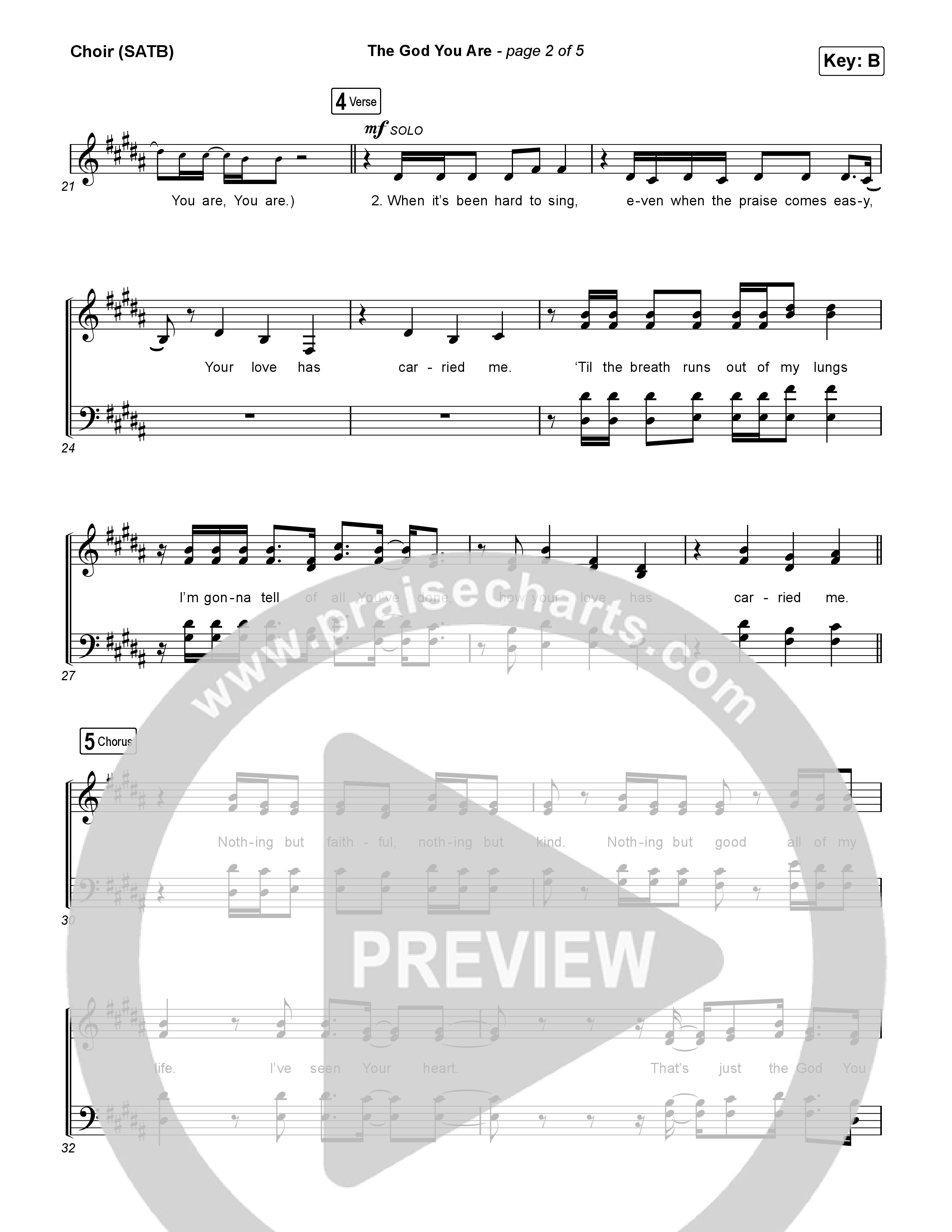 The God You Are (Live From Worship Together 2024) Choir Sheet (SATB) (Worship Together / Blake Wiggins / Patrick Mayberry)